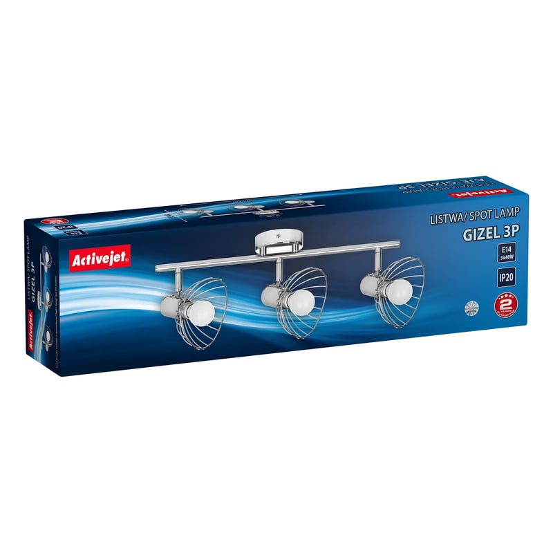 Listwa reflektorowa Gizel srebrna 3 x E14 Activejet