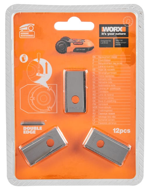 Worx WA0190 · 12 cuchillas Landroid para robot cortacésped