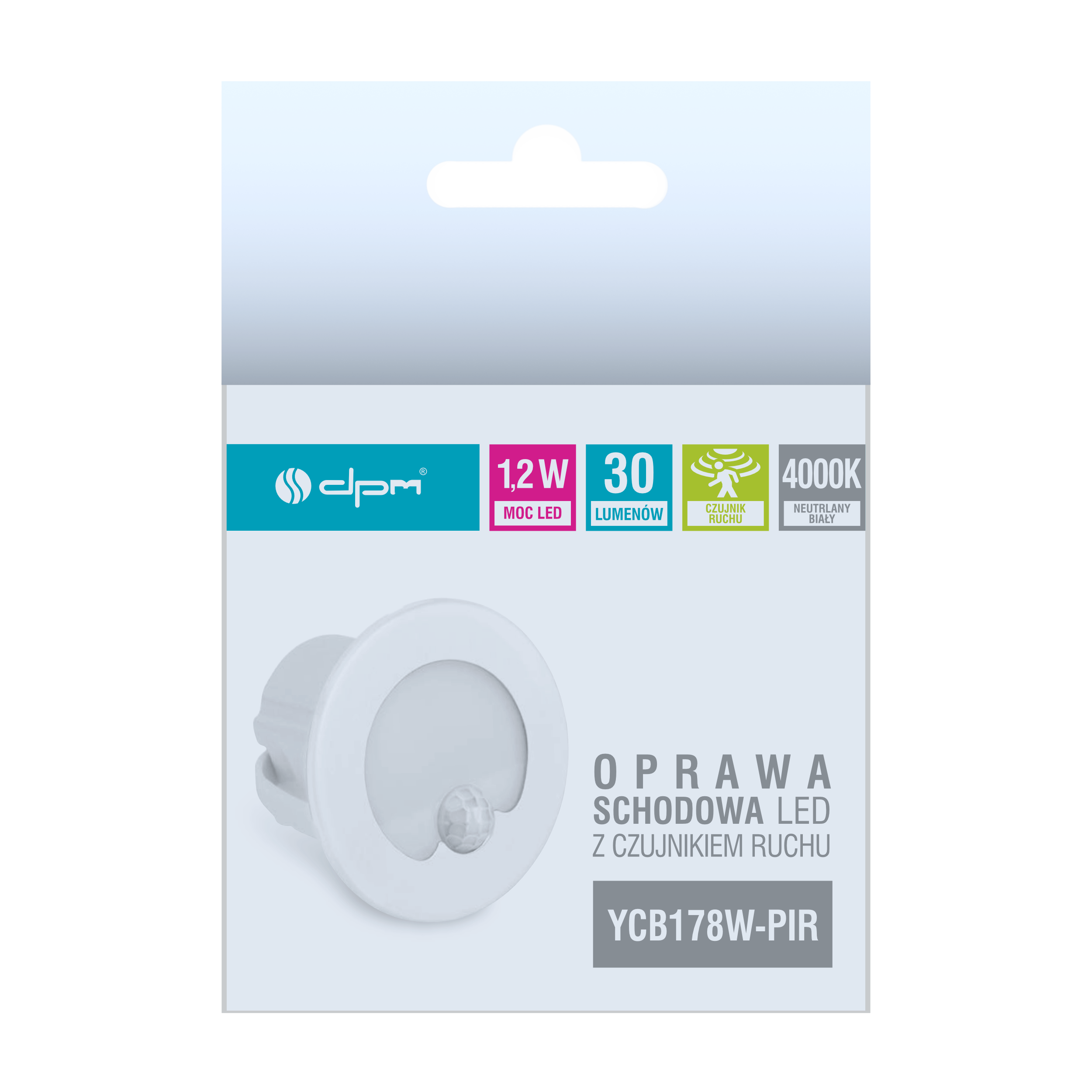 Oprawa schodowa biała IP20 30 lm LED DPM - 4