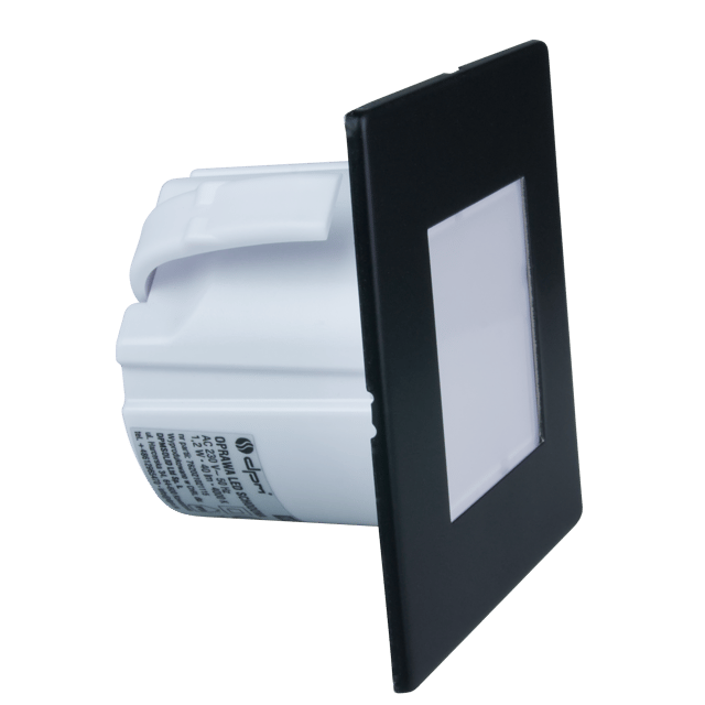 Oprawa schodowa czarna kwadratowa 7.8 cm IP20 40 lm LED DPM