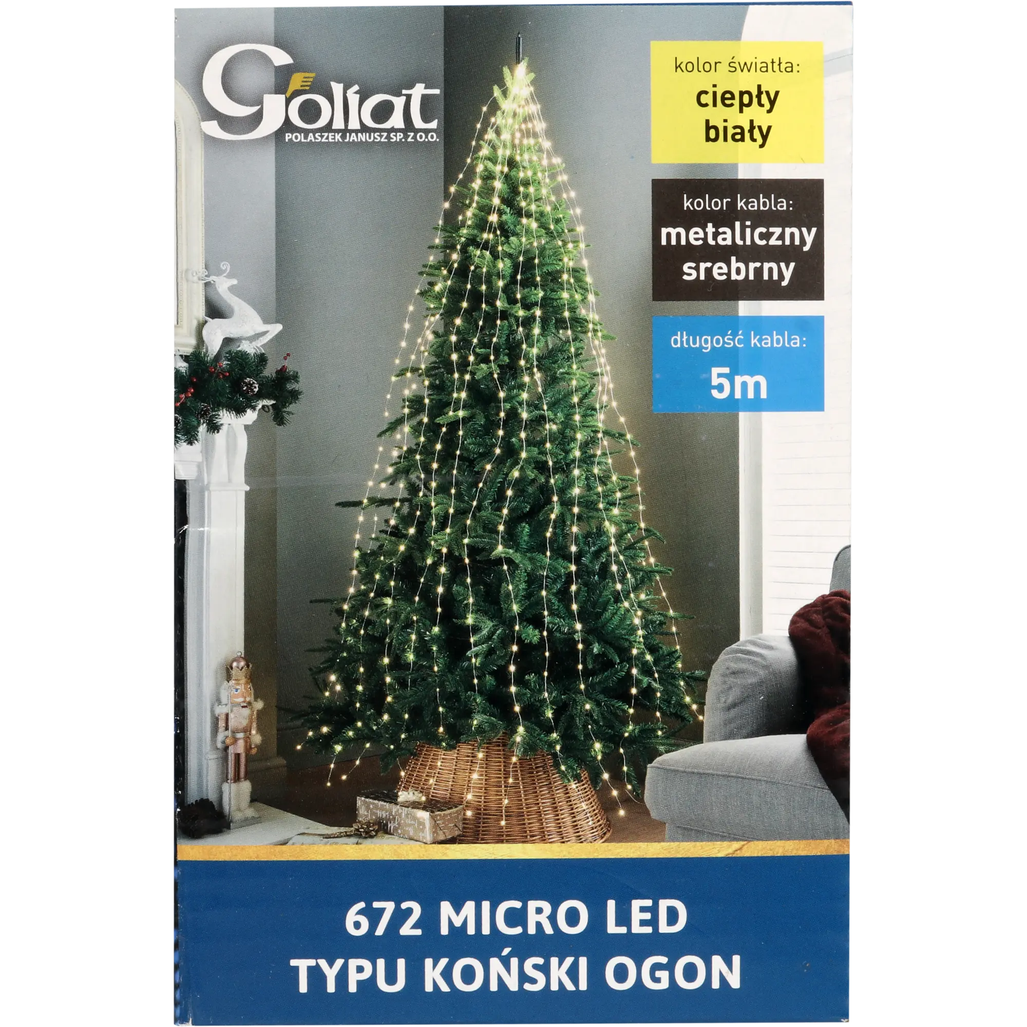 Lampki zewnętrzne LED 500 cm 672 szt. białe ciepłe - 3