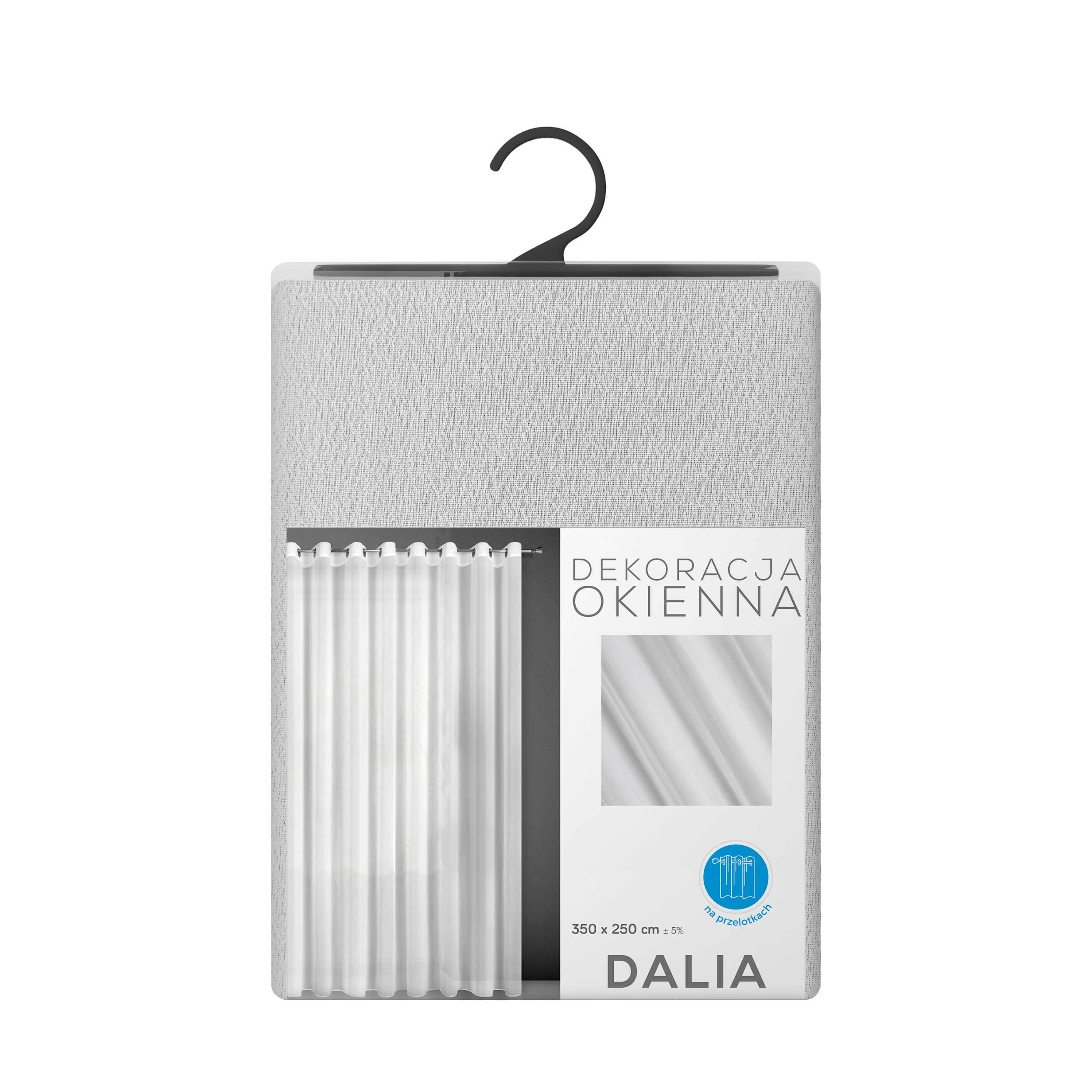 Firana na taśmie Dalia 350 x 270 cm biała - 4