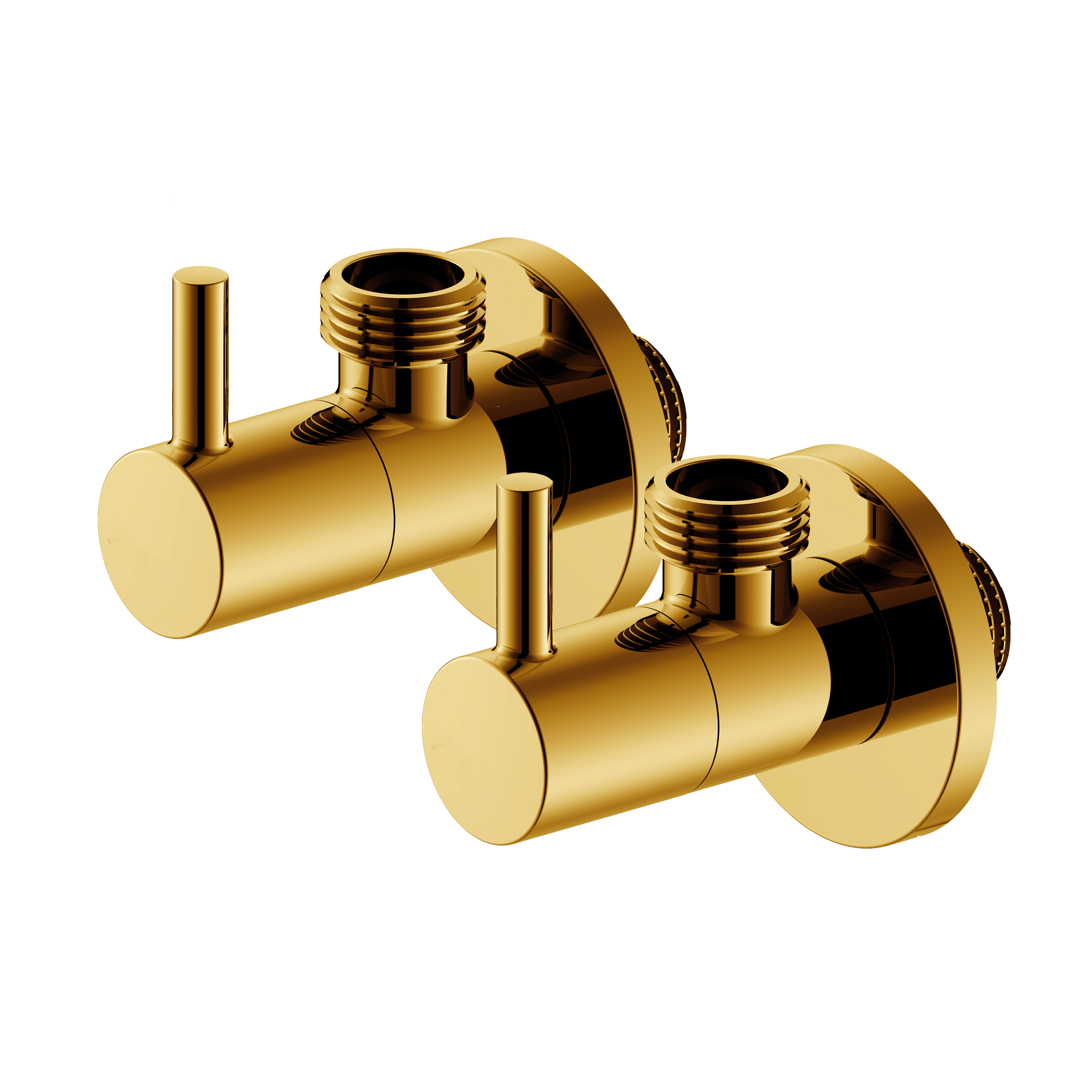 Zawór kątowy 1/2 x 3/8" 1008 złoty 2 sztuki