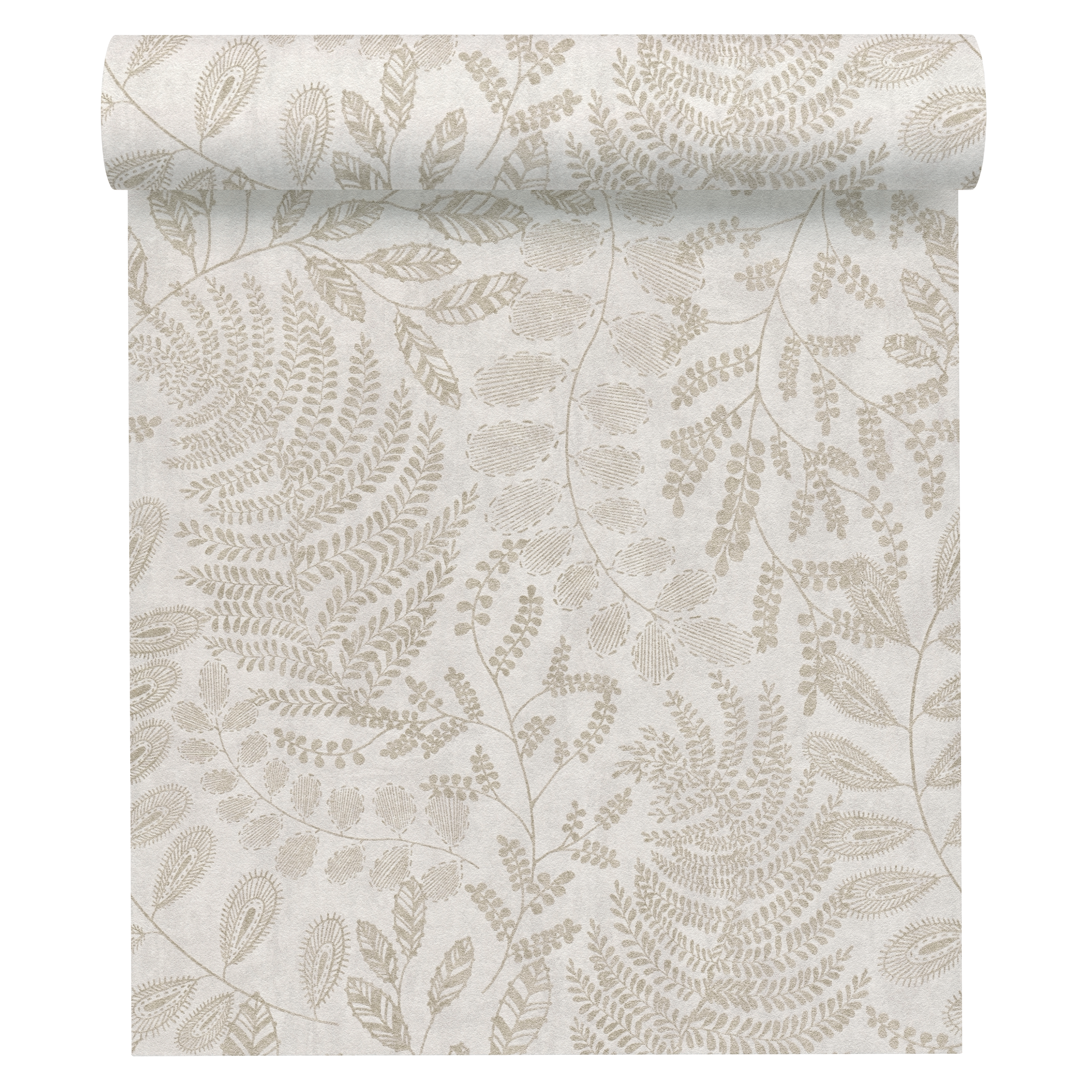 Tapeta Liście 388302 beżowo-brązowa winylowa na flizelinie - 2