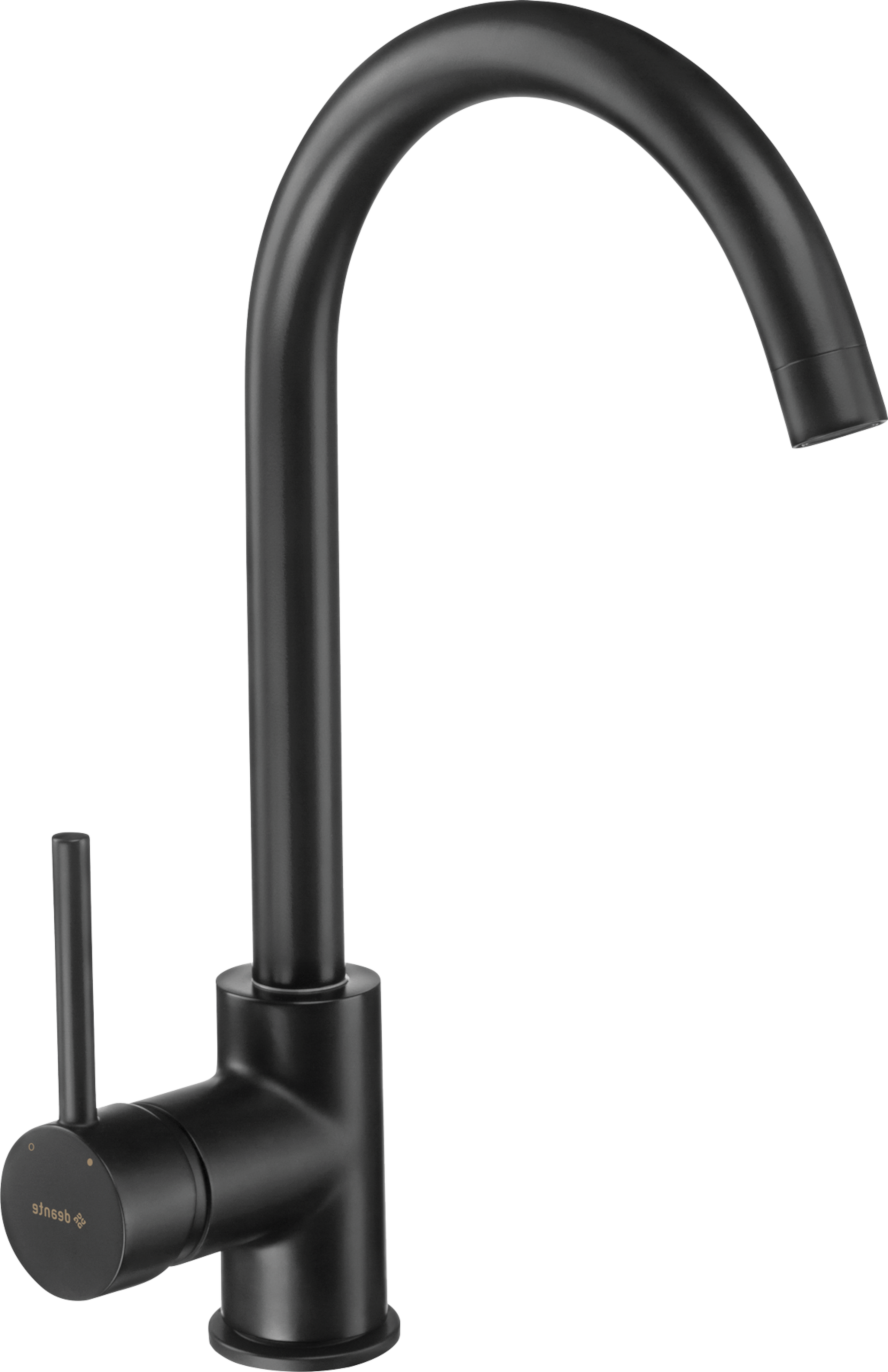 Bateria kuchenna Milin Czarna wylewka U 35 cm Deante