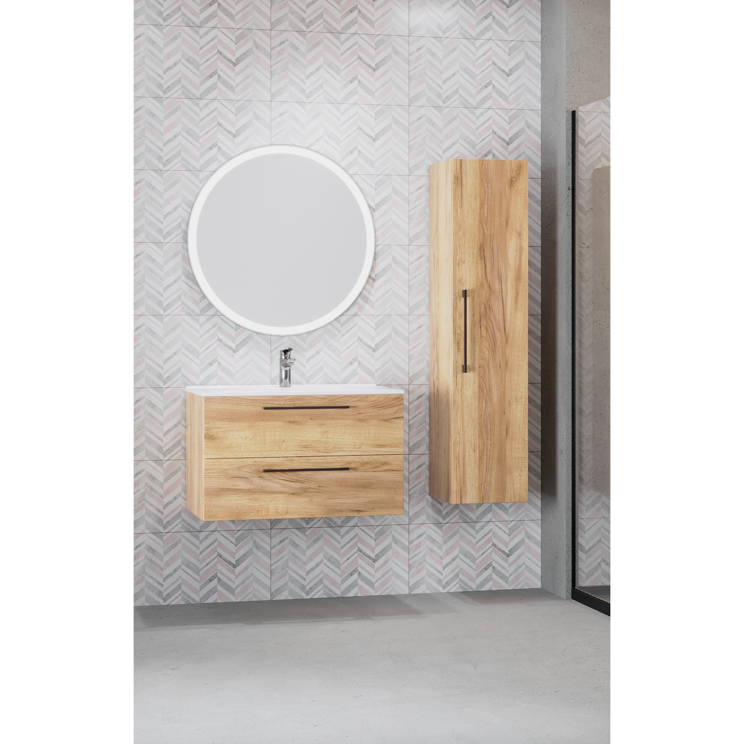 Lustro z wbudowanym oświetleniem RING LED 80 x 80 VENTI - 3