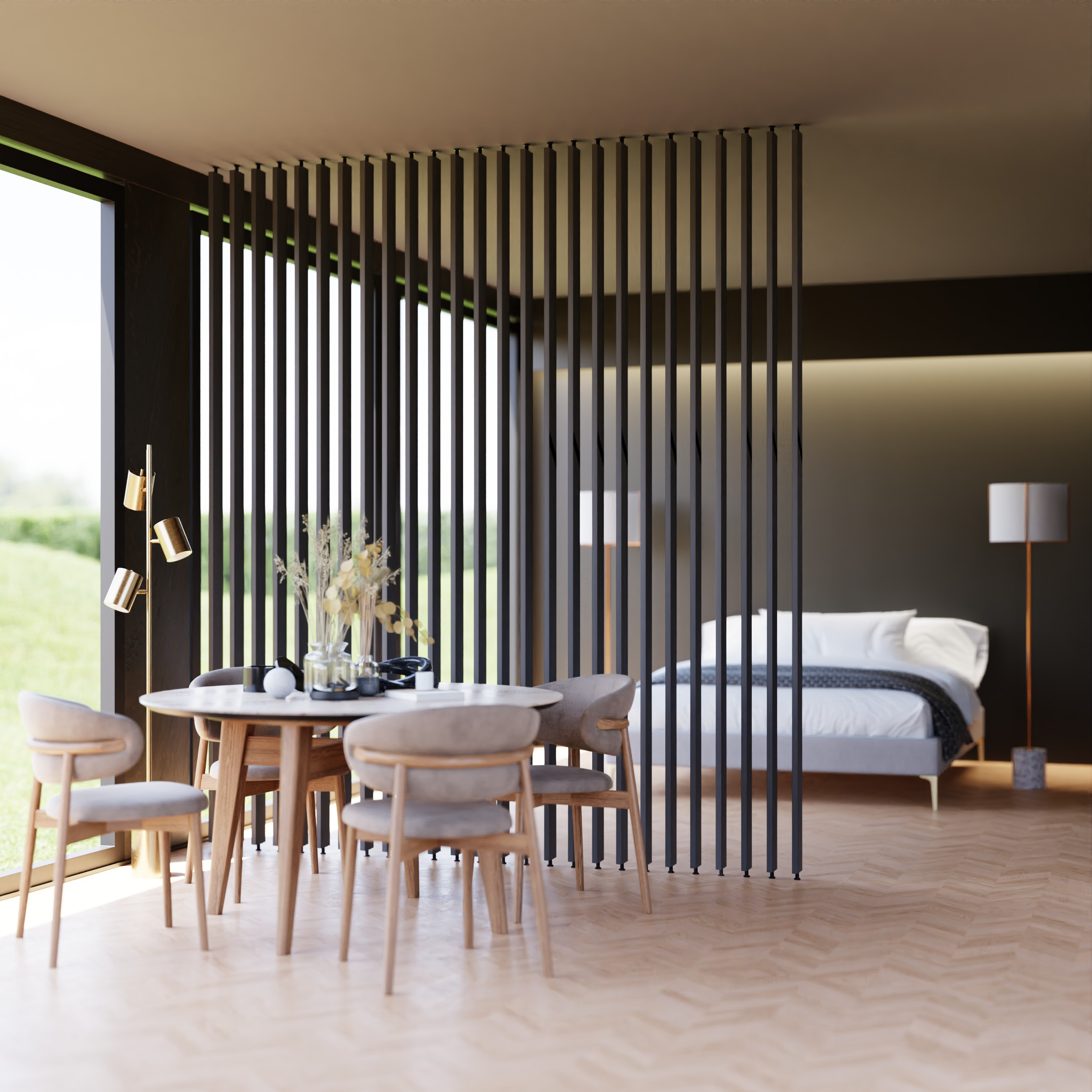 Lamel dekoracyjny obrotowy czarny 22x92x2750 mm - 6