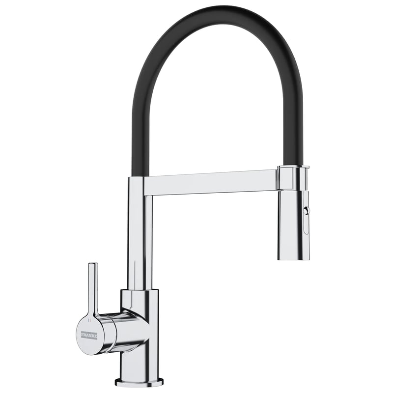 Bateria kuchenna z ruchomą wylewką U 41 cm Lina 2FUN Czarna Franke