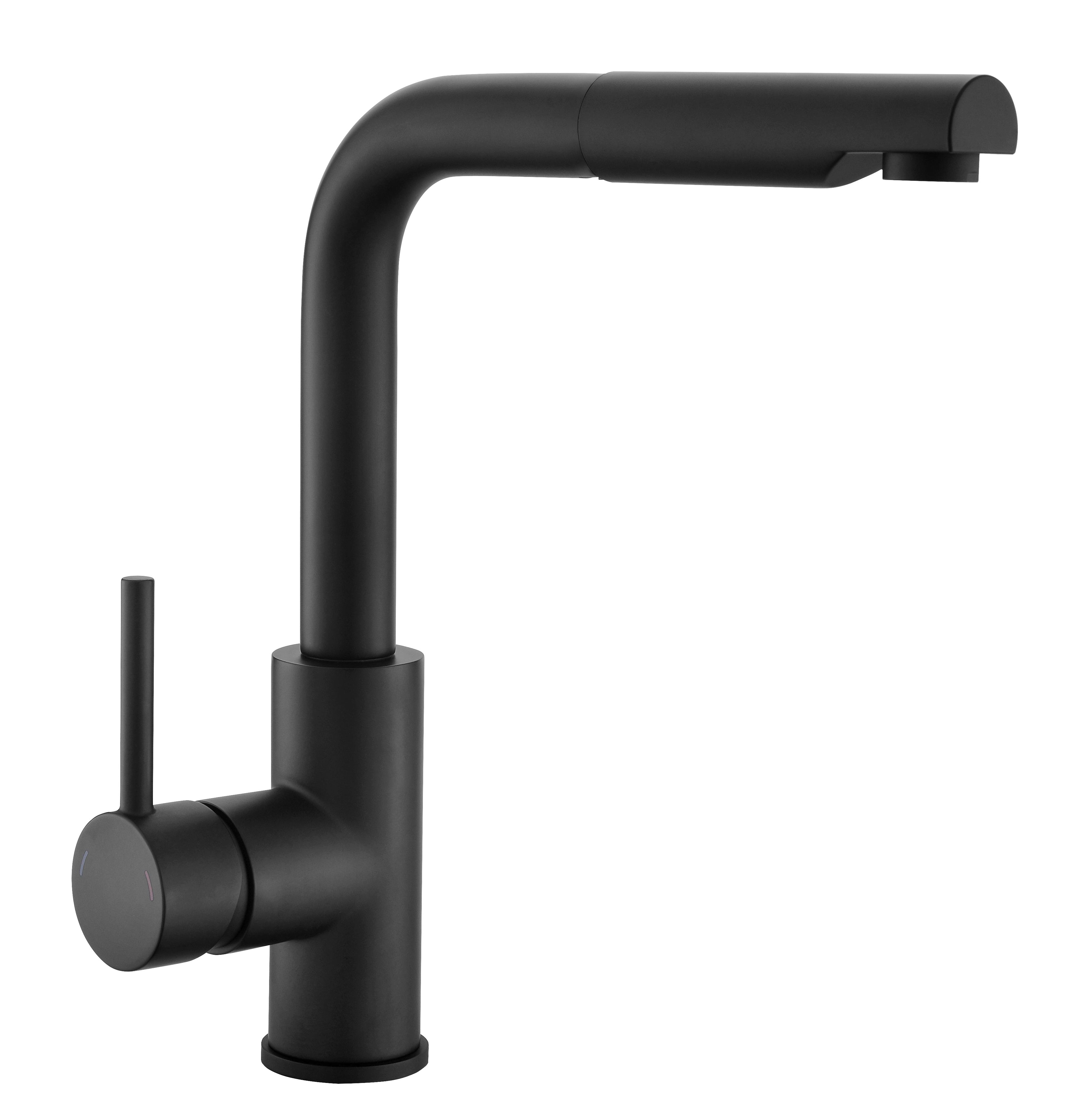 Bateria kuchenna z wyciąganą wylewką L 30 cm Tina Czarny Mat Axis