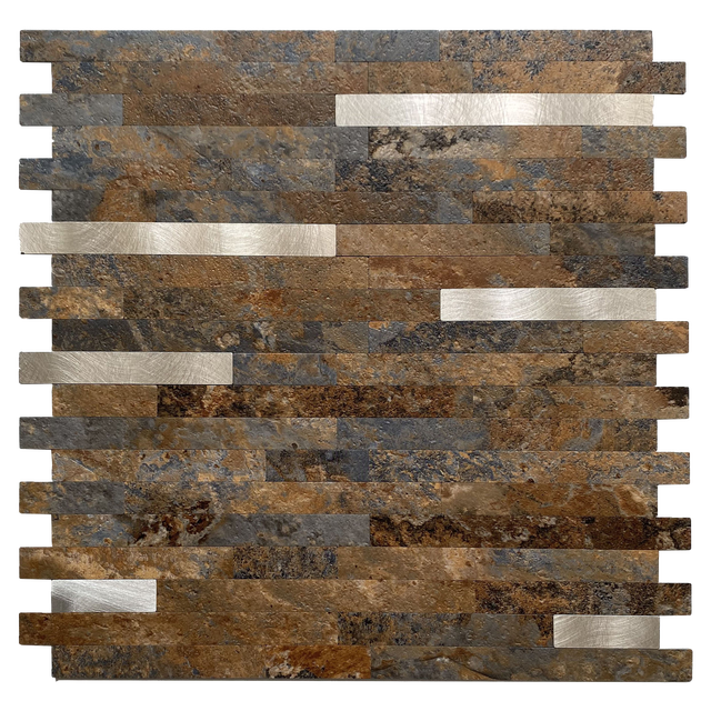 Panele ścienne Deko samoprzylepne PCV Rustic Gold 30x30.6 cm grubość 4 mm