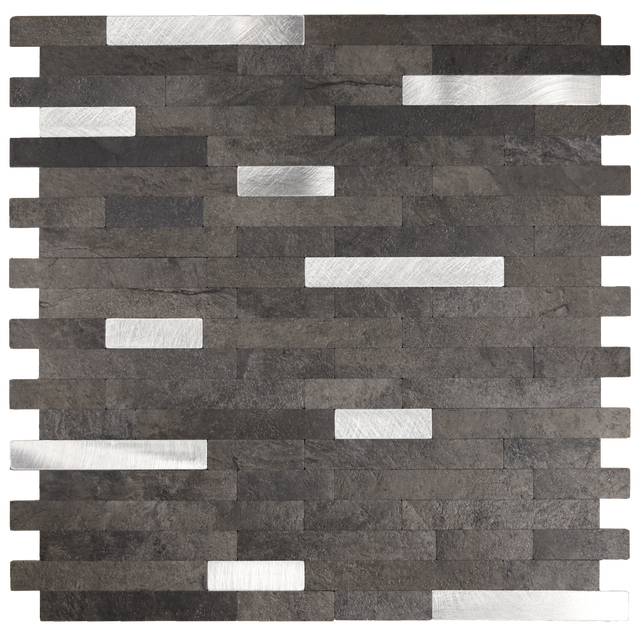 Panele ścienne Deko samoprzylepne PCV Grafit/Silver 29.7x31.5 cm grubość 4 mm