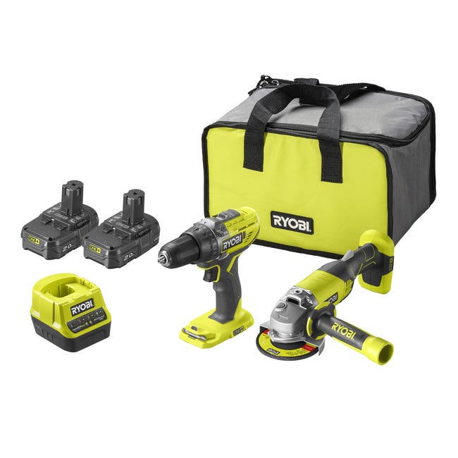 Wiertarko-wkrętarka + szlifierka kątowa Ryobi One+ R18DDAG-220S 18V 85182140