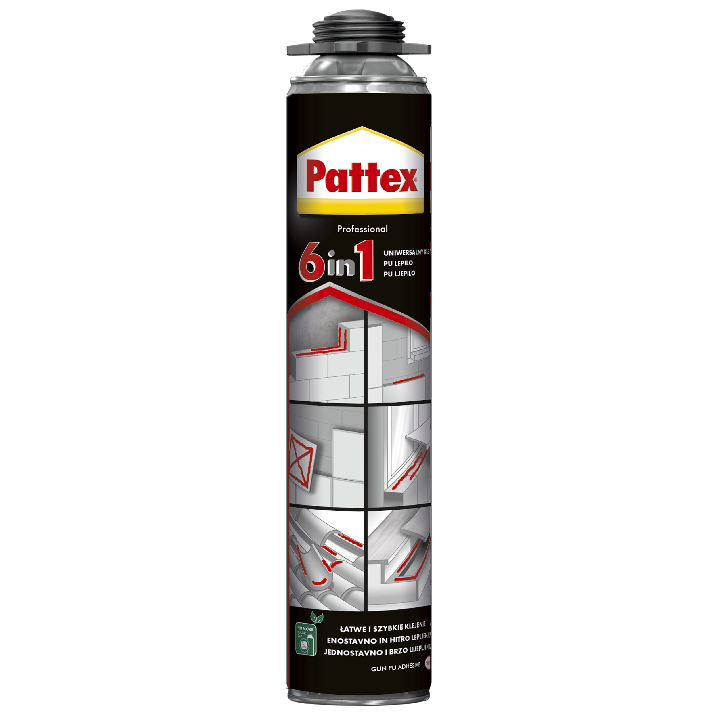 Pianoklej uniwersalny 6w1 pistolet 750 ml Pattex