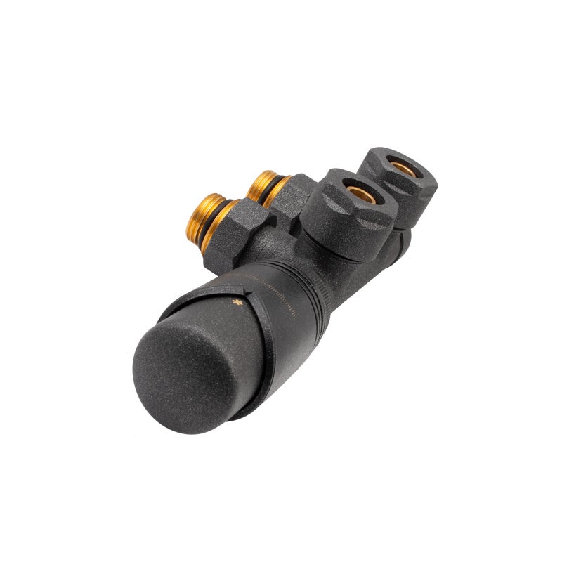 Zestaw termostatyczny DUOPLEX 1/2" grafit OPTICOMFORT