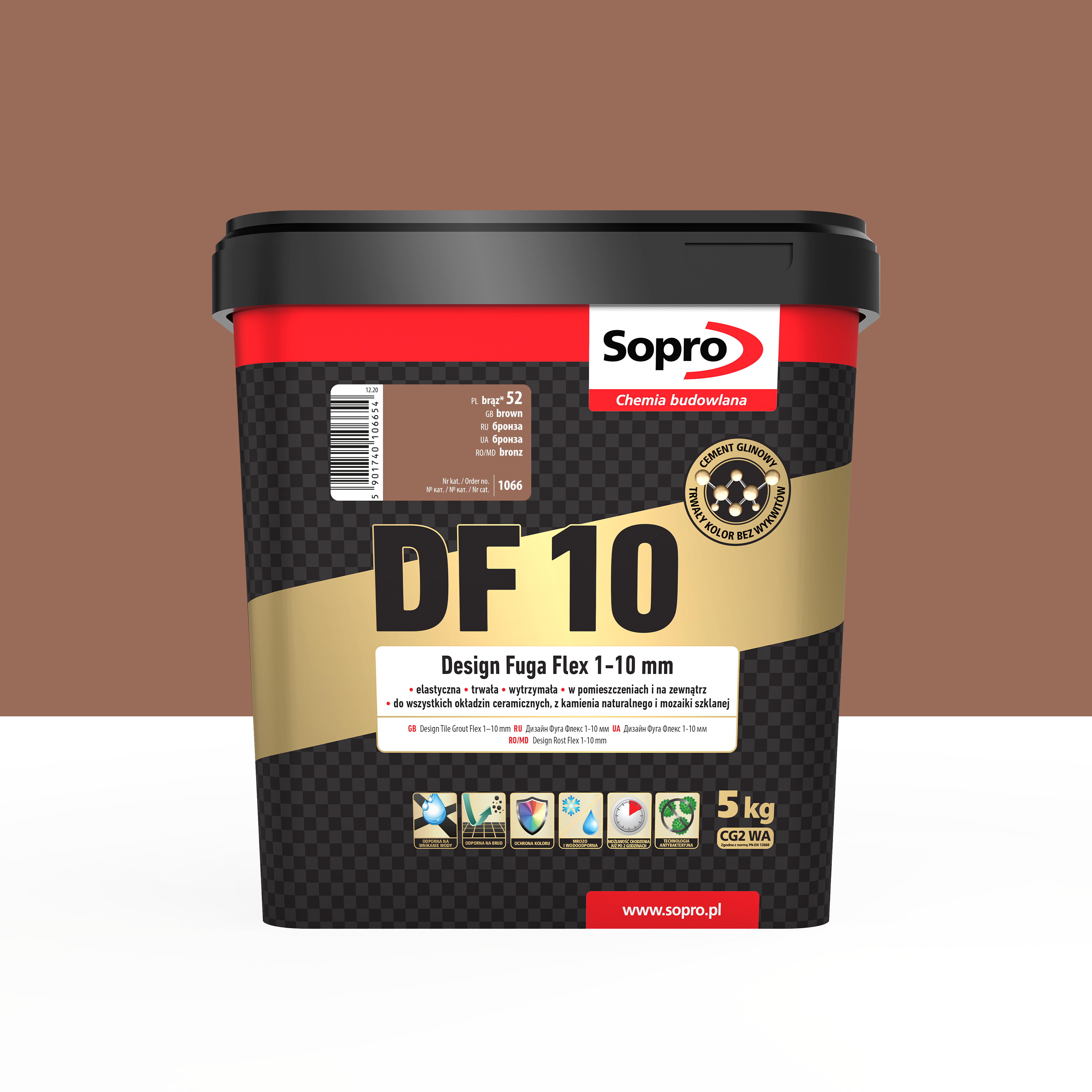Fuga DF10 brąz 52 5 kg Sopro
