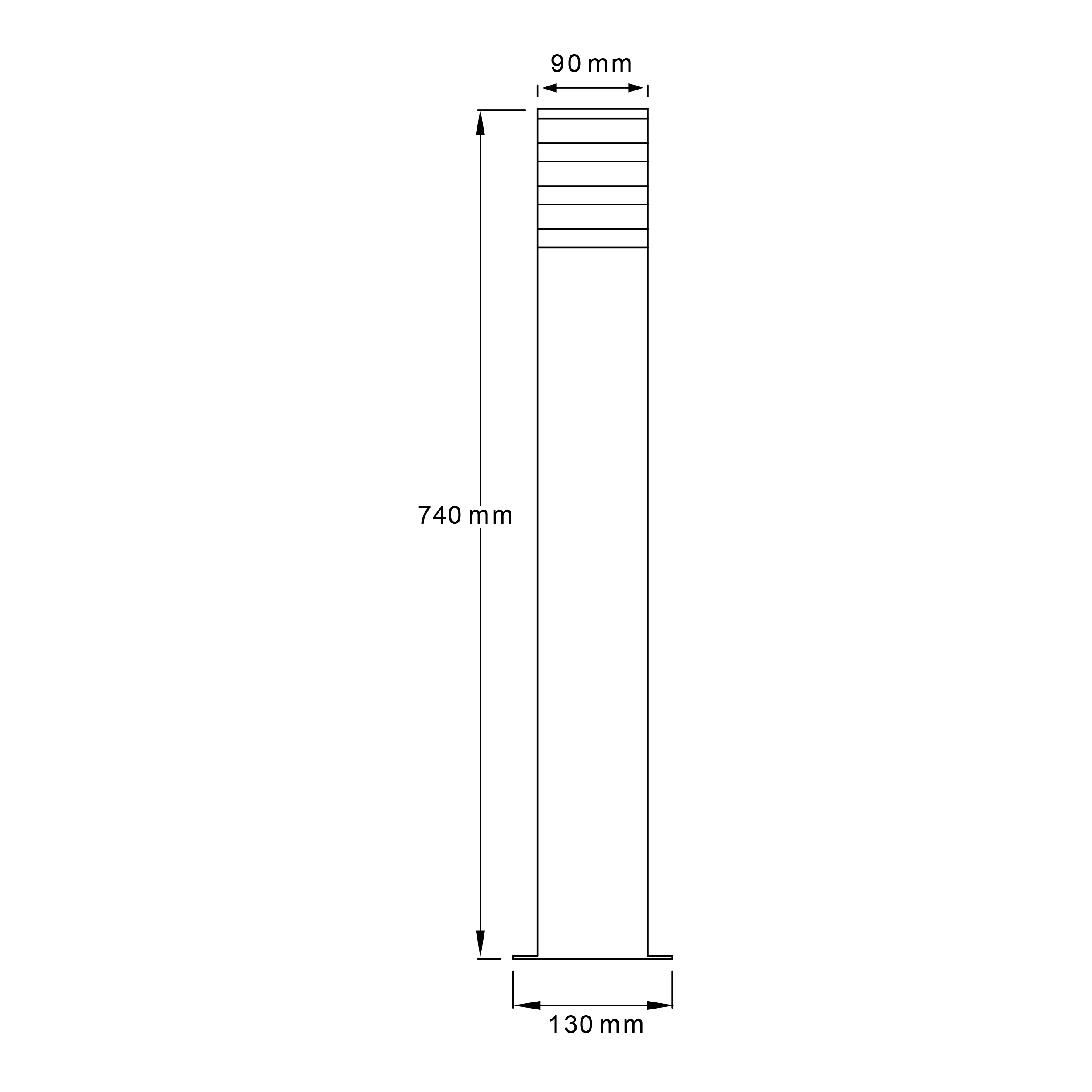Lampa zewnętrzna ogrodowa słupek Teksas z czujnikiem E27 74 cm grafit IP44 Goldlux - 11