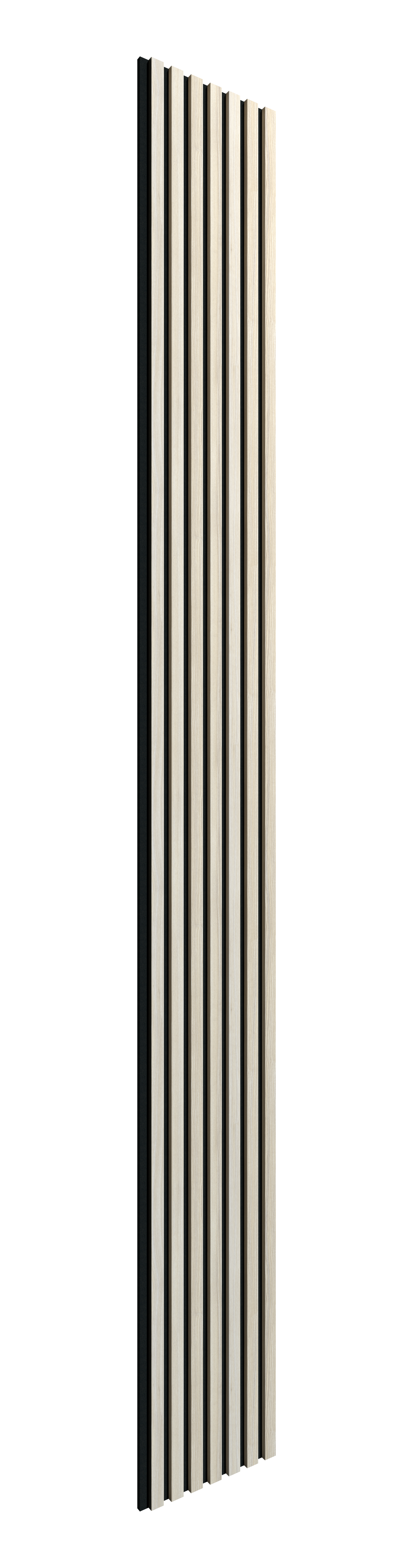 Panele ścienne 3D Lamel na czarnym filcu 265x30 cm Jesion 7 lameli - 4