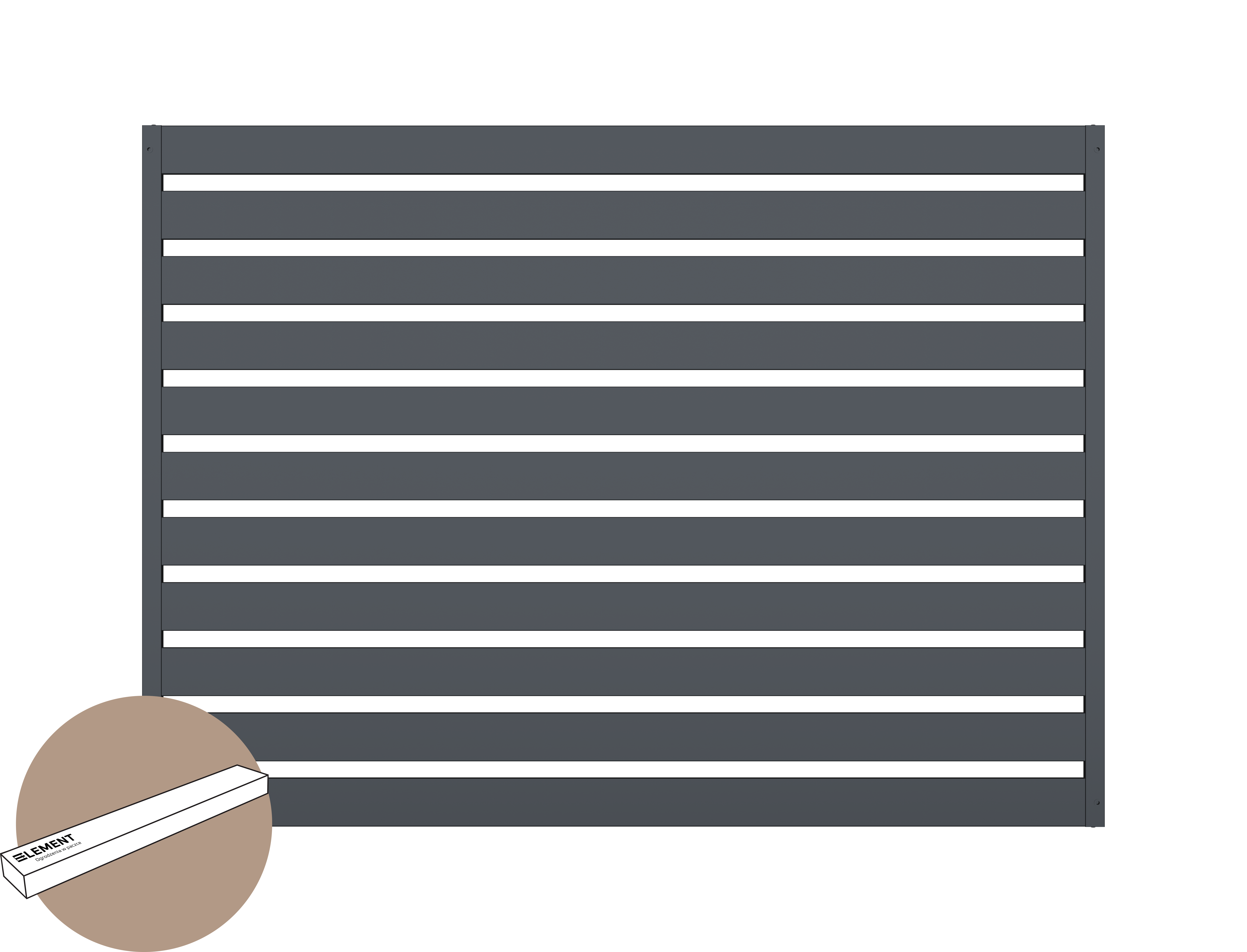 Przęsło ogrodzeniowe Szafir Element 2x1.45 m Polargos - 5
