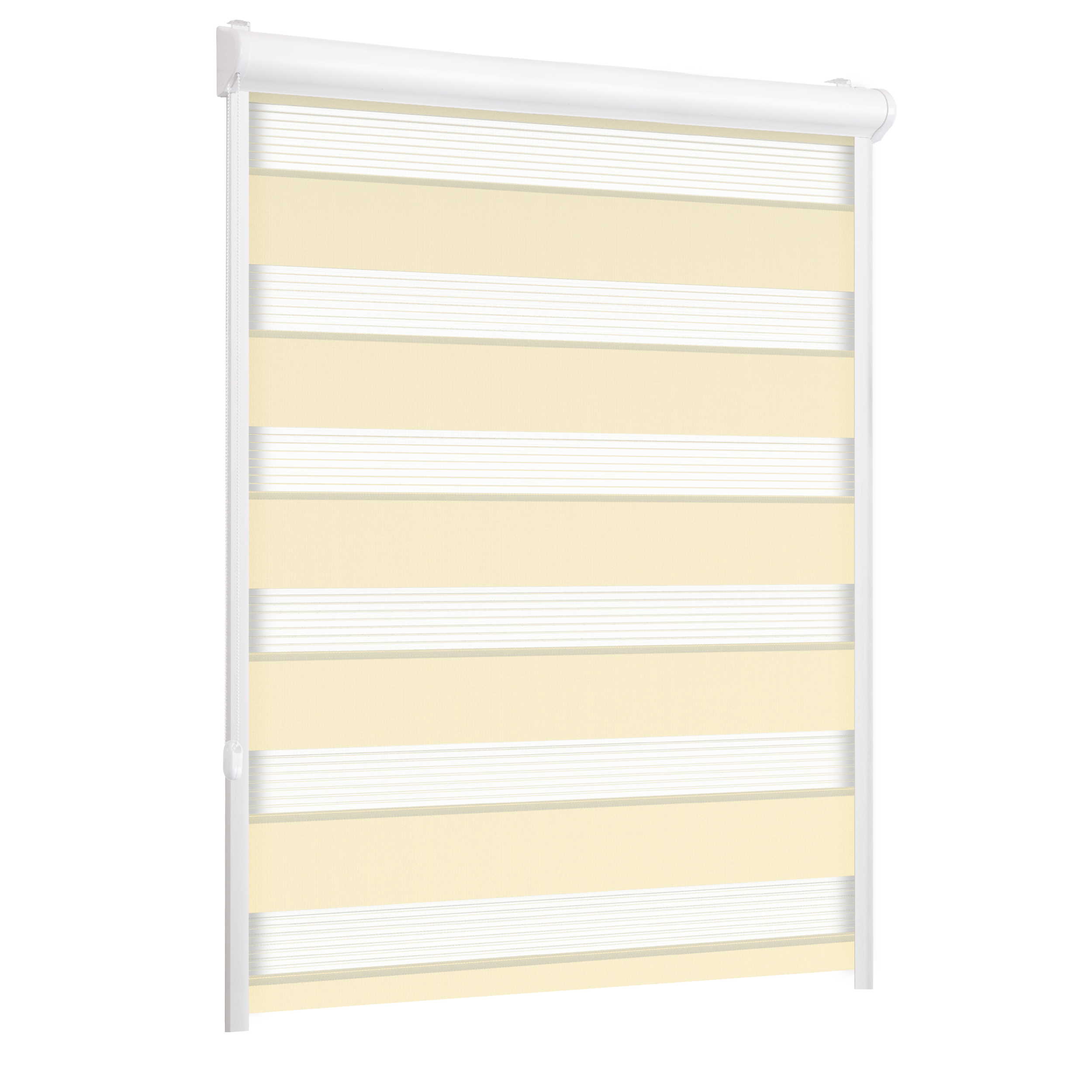 Roleta w kasecie dzień noc Classic wanilia 123 x 220 cm lewa
