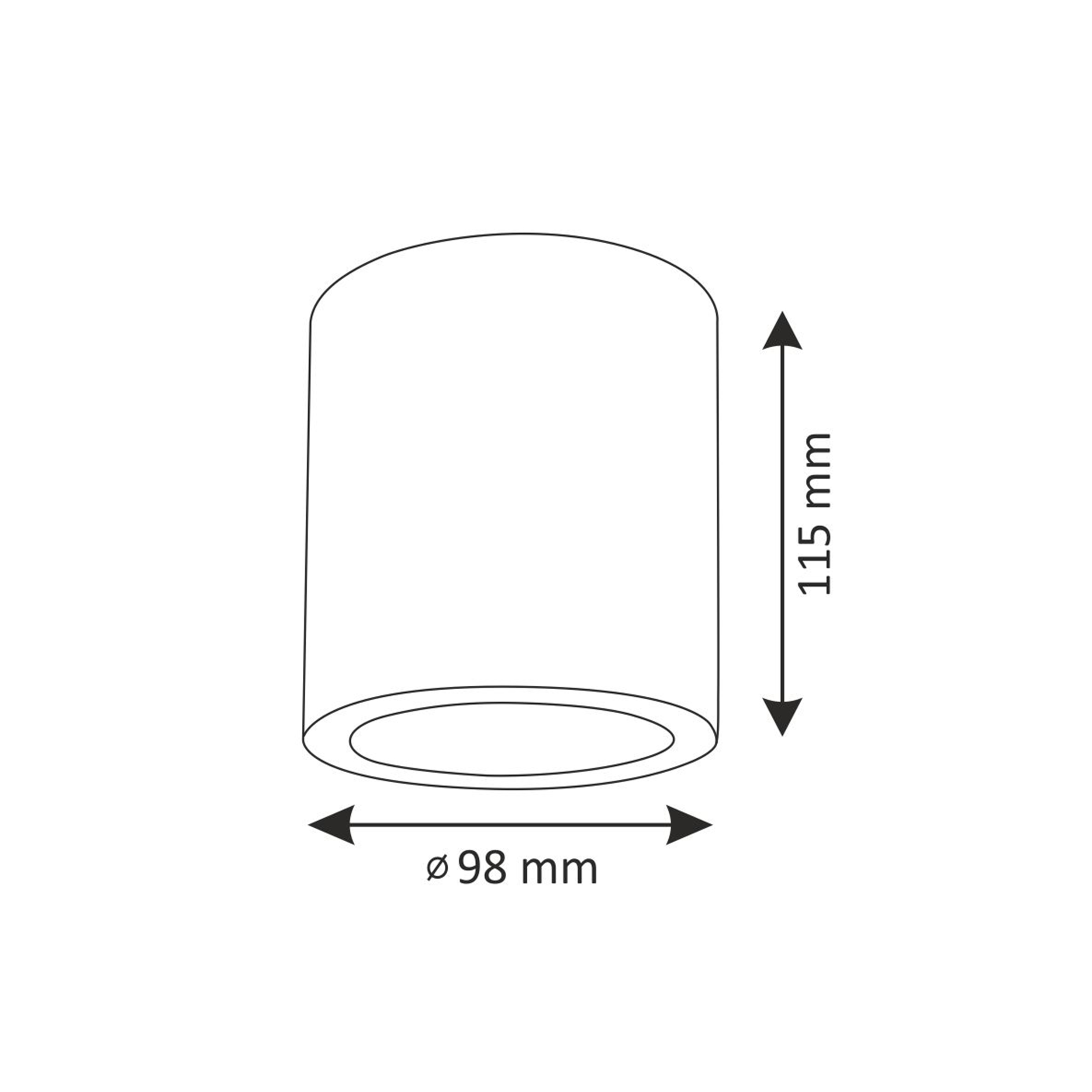 Oprawa natynkowa JUPITER śr. 10 cm czarna POLUX - 5