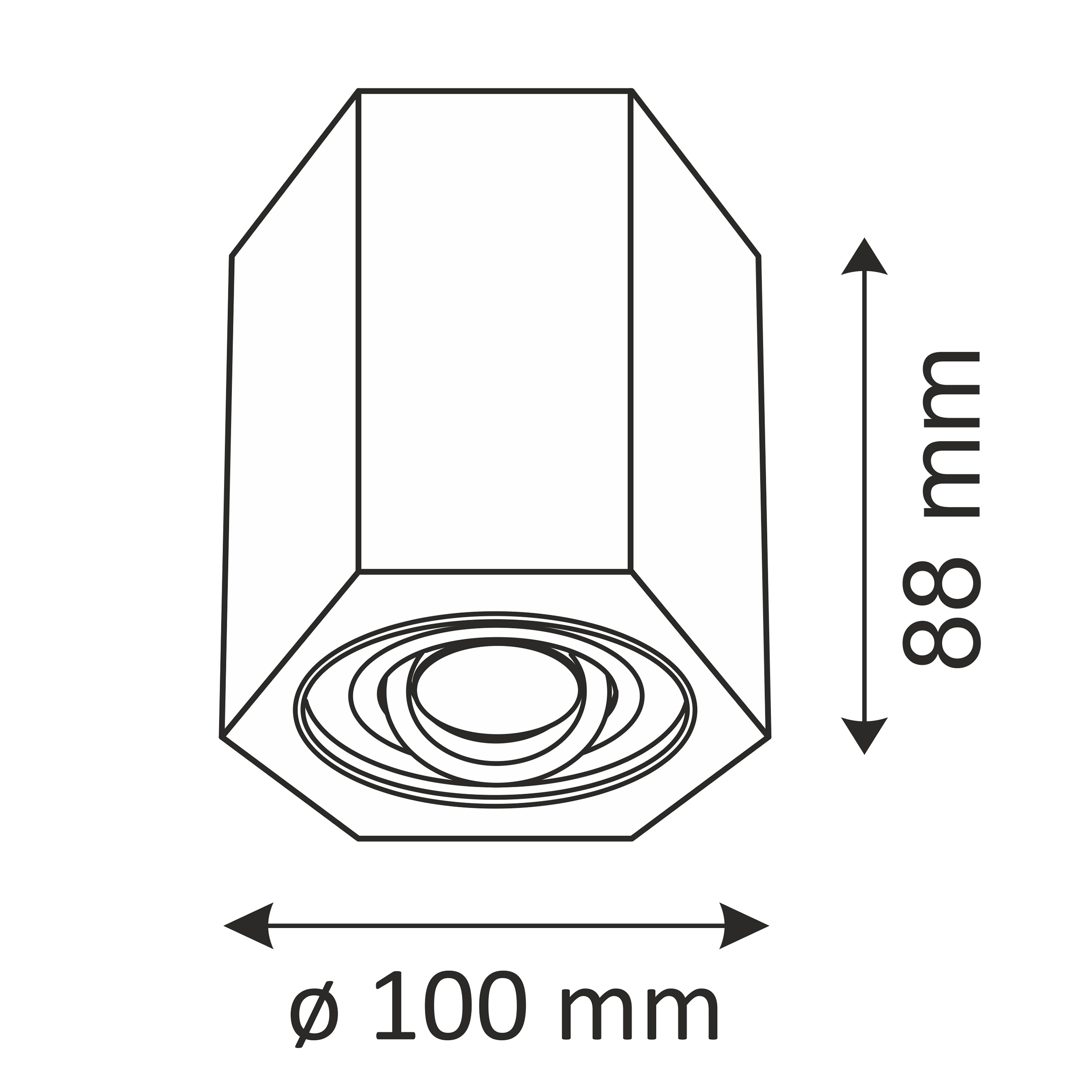 Oprawa natynkowa Hexagon czarna GU10 Goldlux - 3