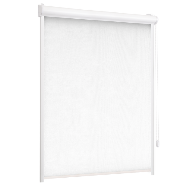 Roleta w kasecie zaciemniająca Silver biała 75 x 150 cm prawa
