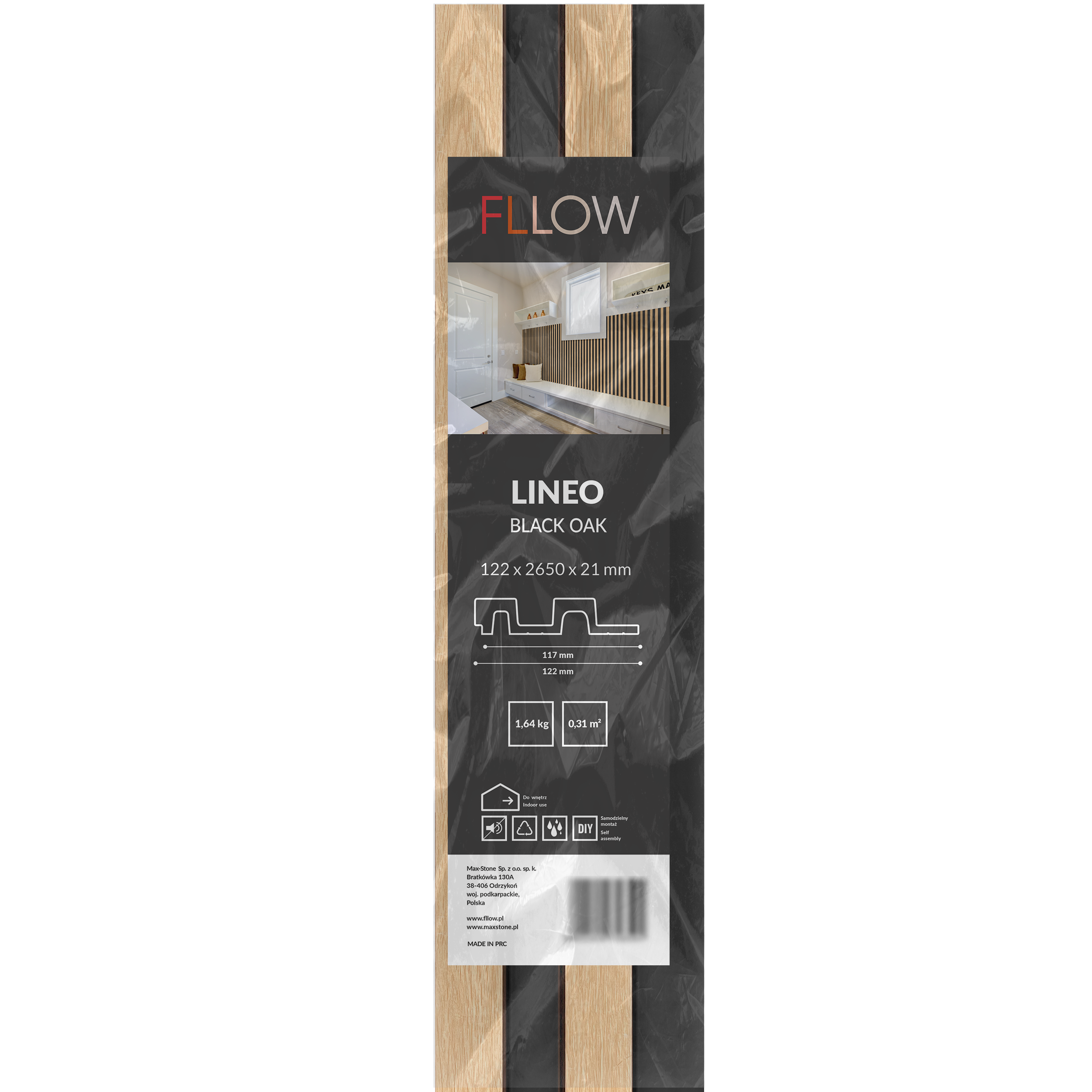Panele lamele ścienne winylowe PCV dekoracyjne Lineo Black Oak Fllow - 7