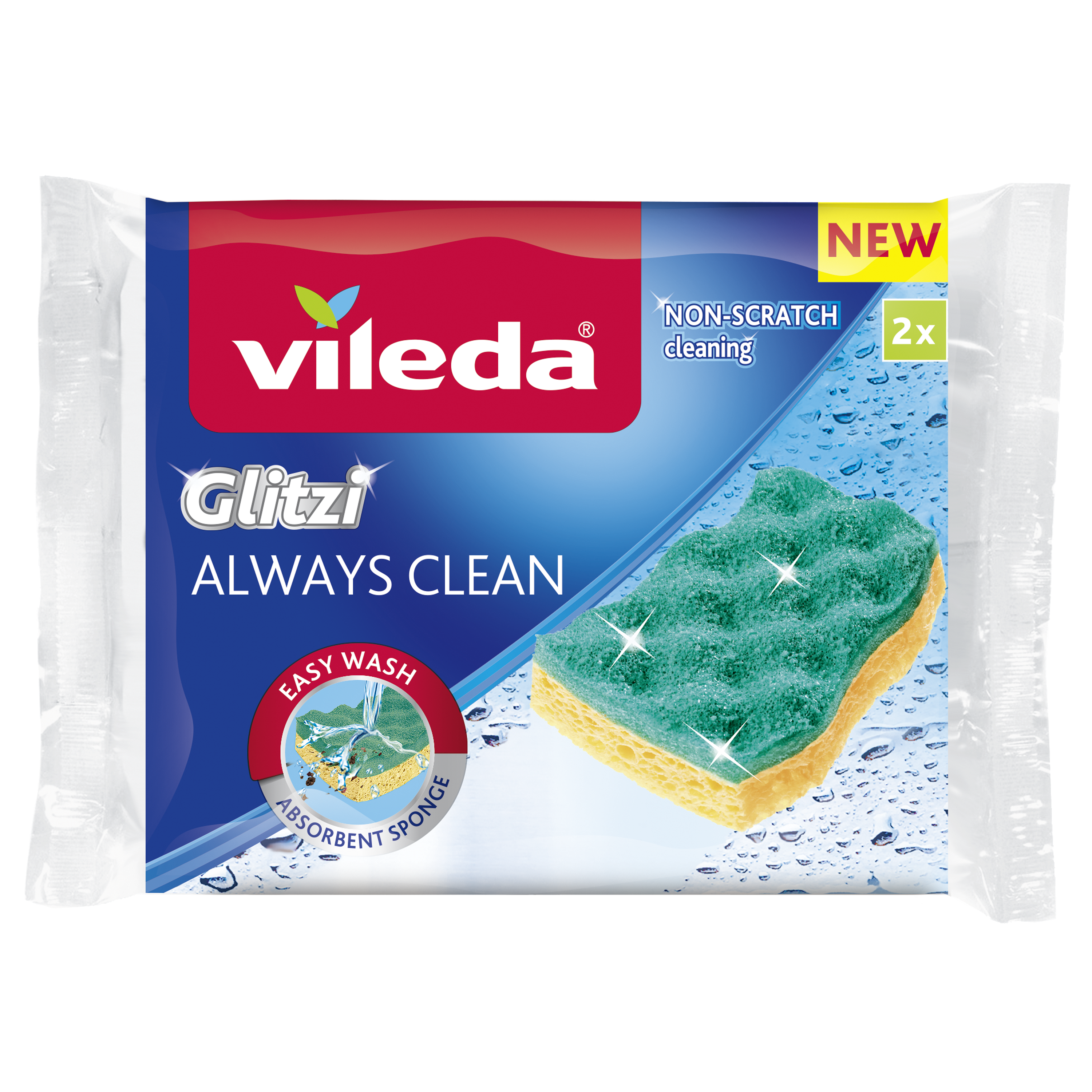 Zmywak kuchenny gąbka Glitzi Always Clean 2 szt. Vileda - 2