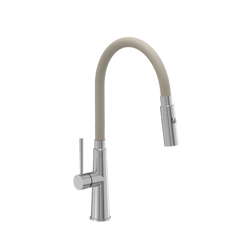 Bateria kuchenna z elastyczną wylewką 38 cm Zoya Beżowa Quadron