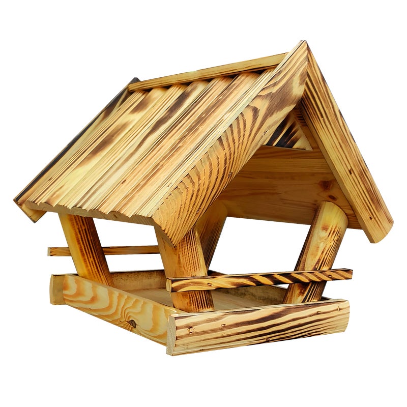 Karmnik dla ptaków 40x40x32cm domek drewniany