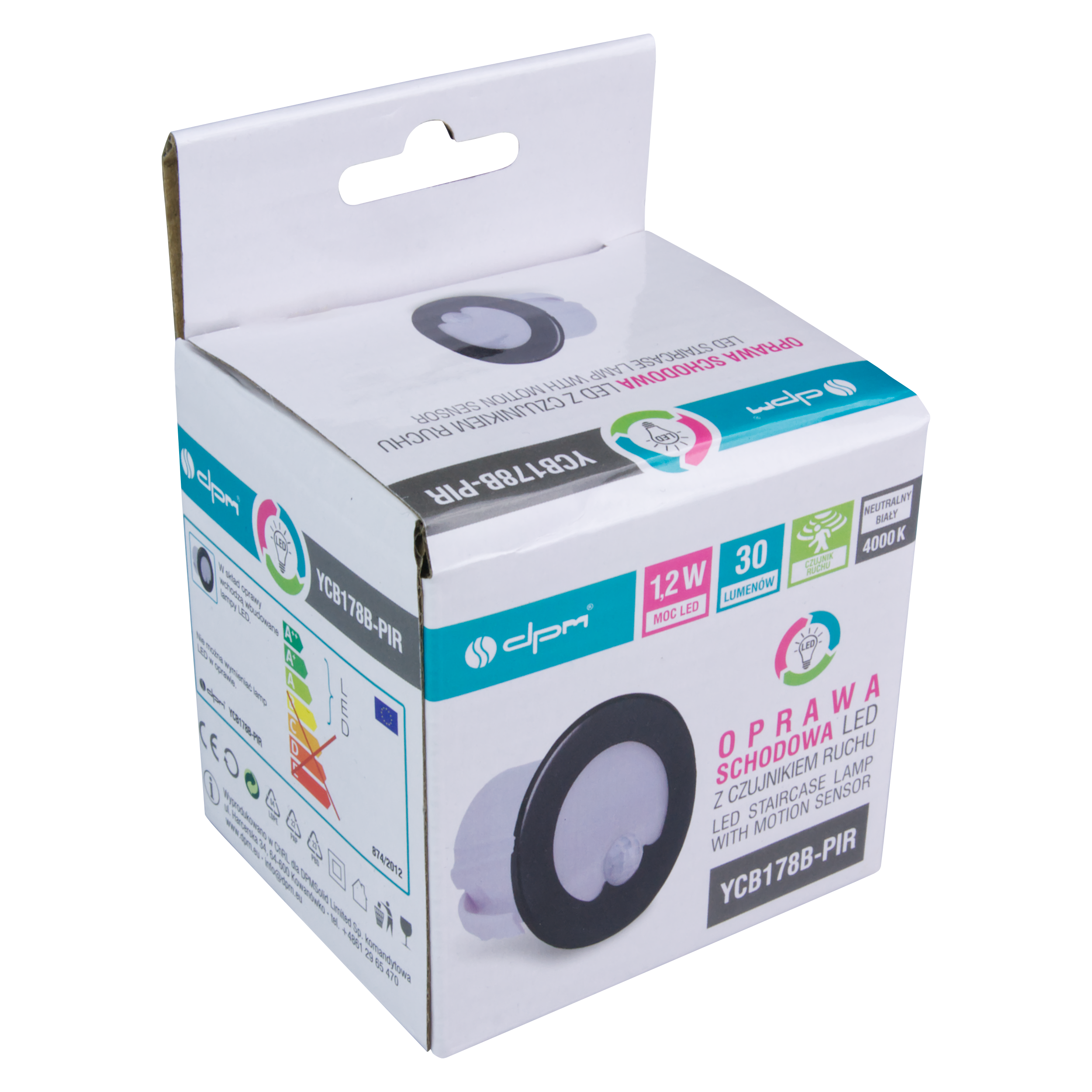 Oprawa schodowa czarna okrągła 7.8 cm IP20 30 lm LED DPM - 4