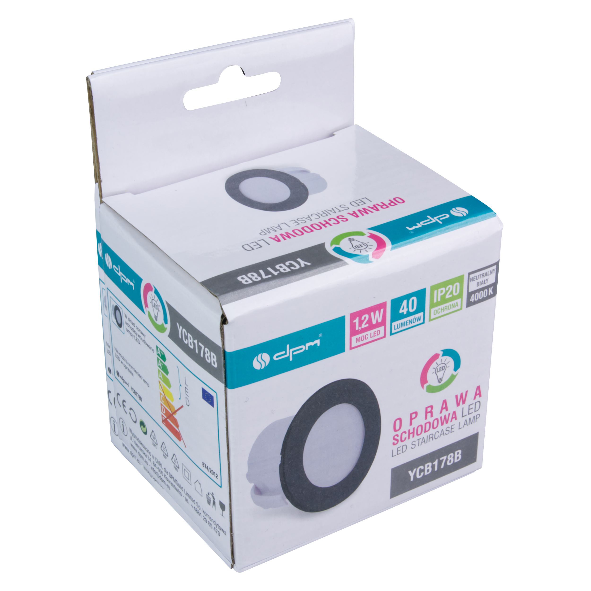 Oprawa schodowa czarna IP20 40 lm LED DPM - 4