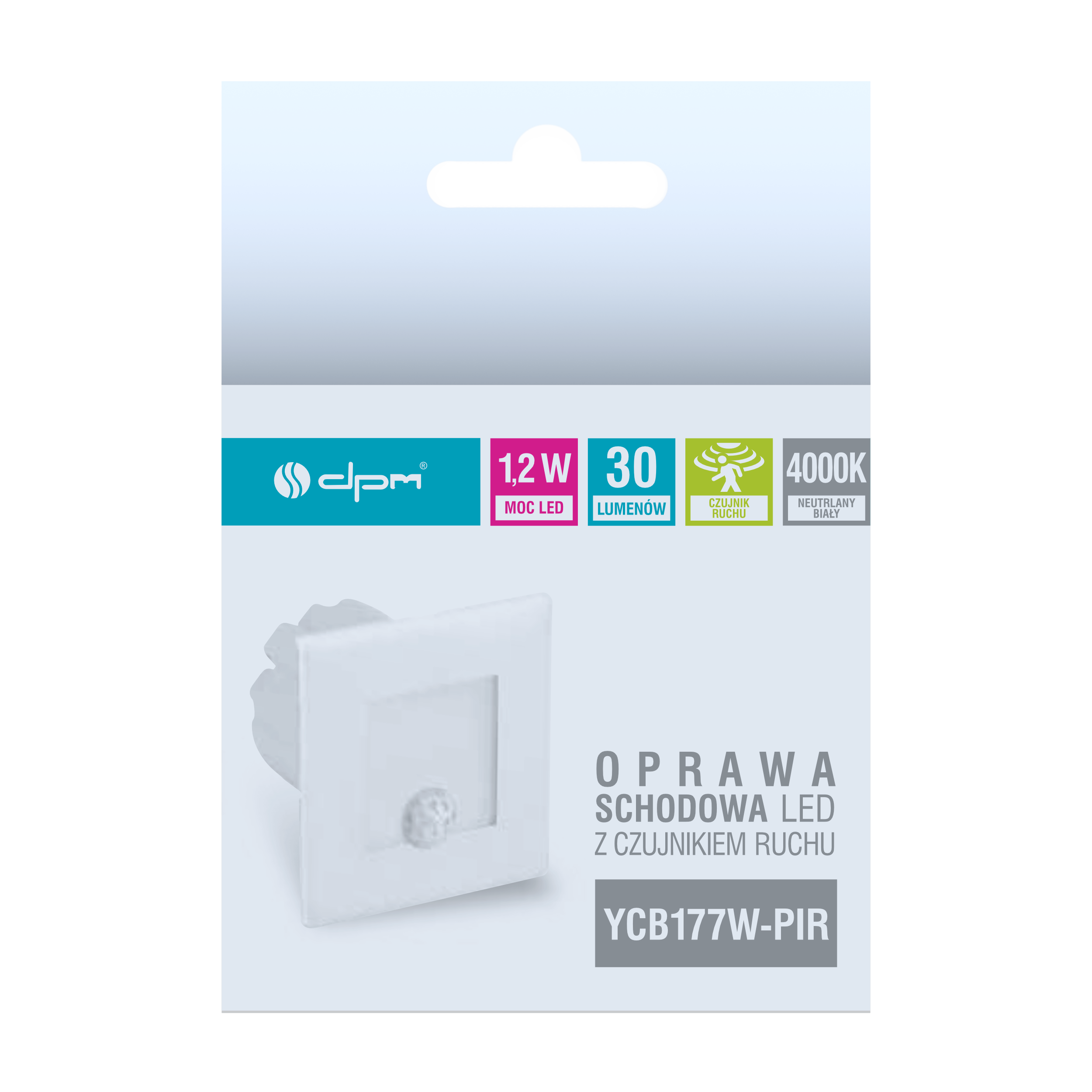 Oprawa schodowa biała IP20 30 lm LED DPM - 4