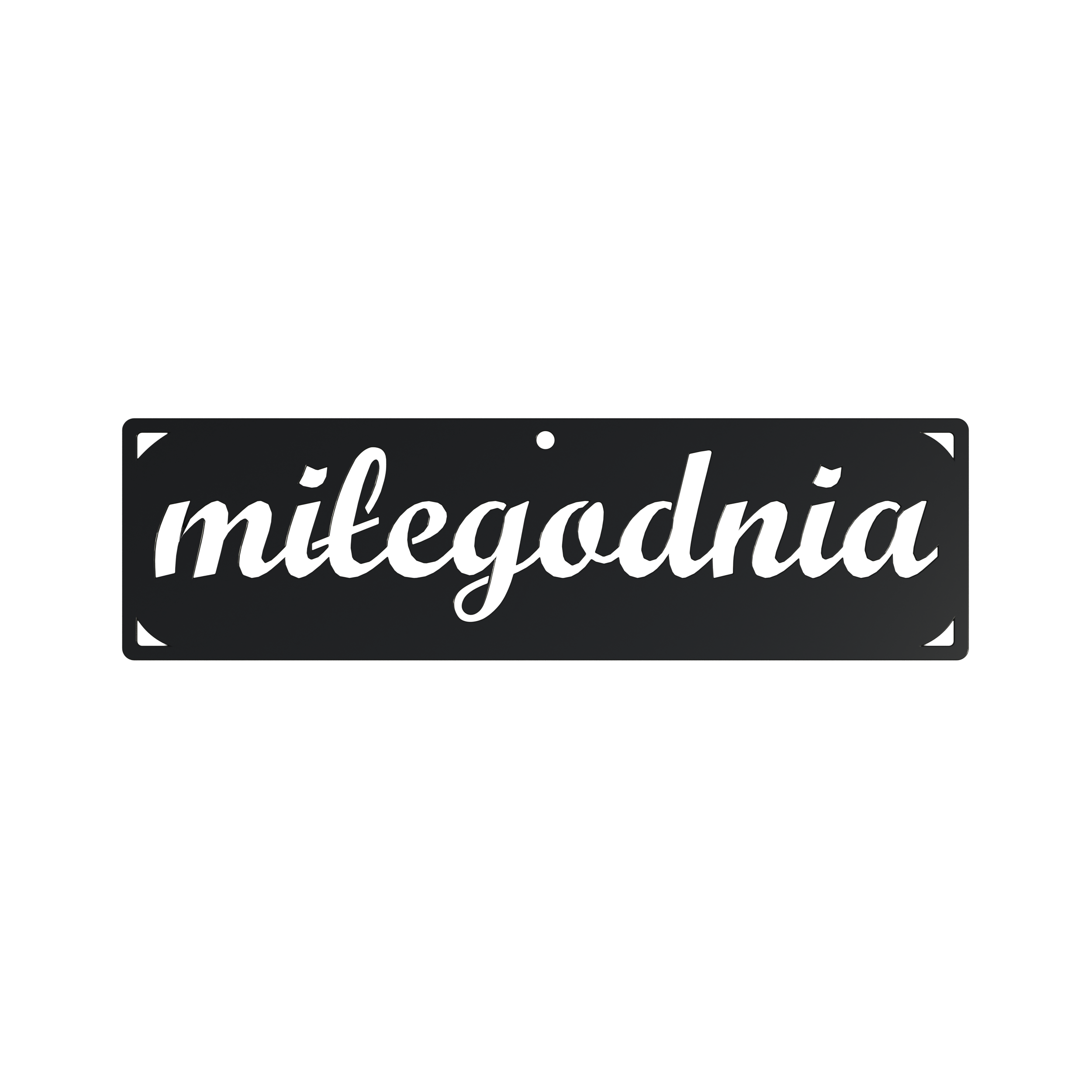 Metalowa dekoracja ścienna Miłego dnia 35 x 10 cm