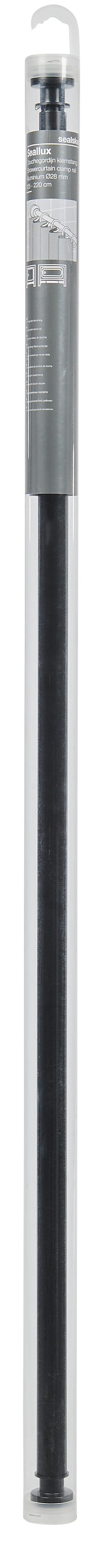 Drążek do zasłony prysznicowej czarny 125 -200 Coram - 7