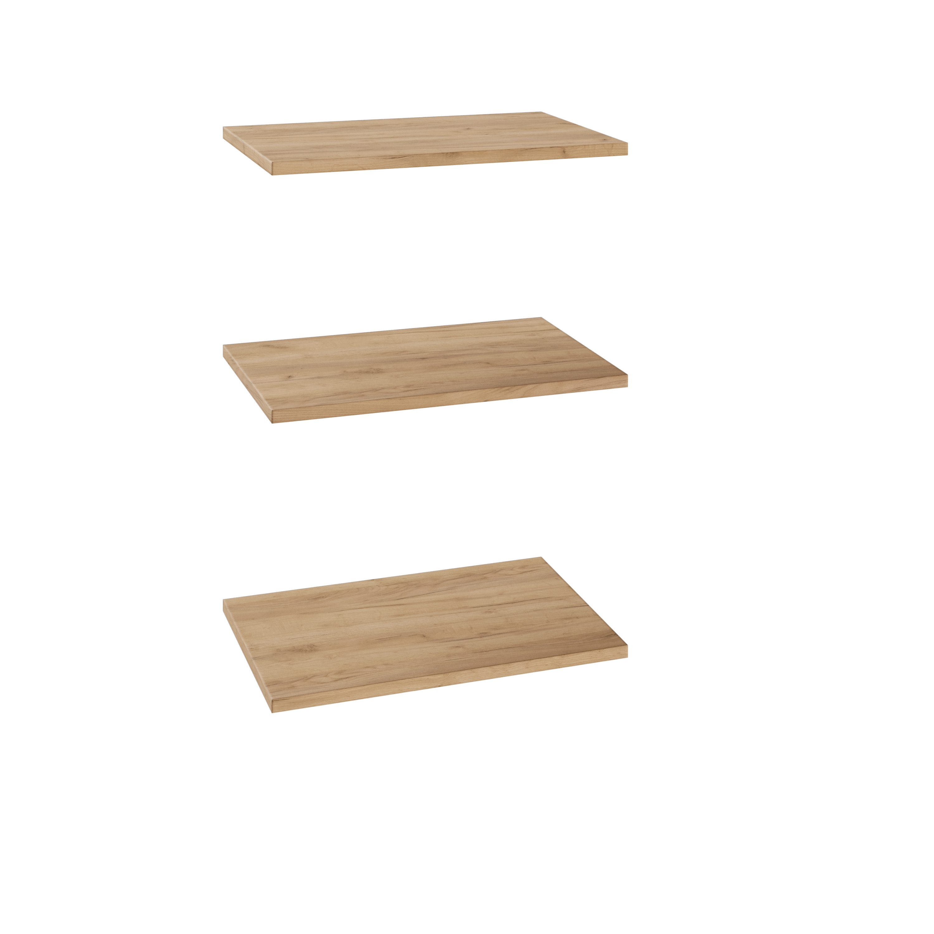Półka prosta do korpusu 50 cm głębokość 35.6 cm dąb craft 3 szt.