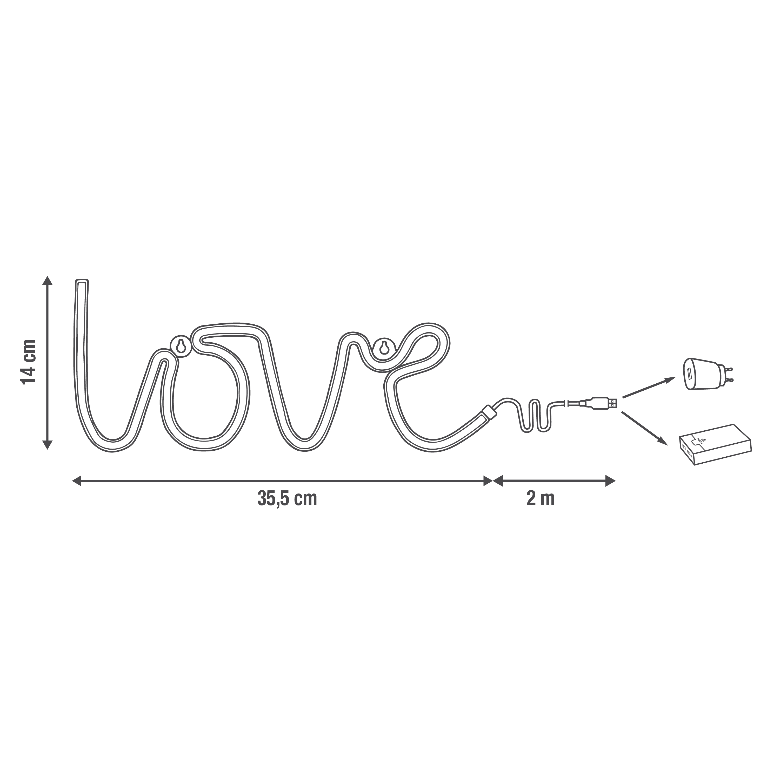 Kinkiet Neon Love LED Inspire - 4