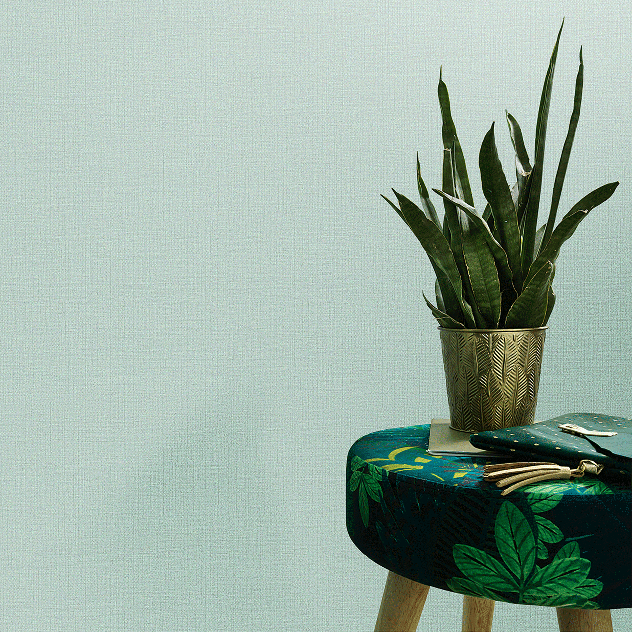 Tapeta strukturalna zielona winylowa na flizelinie - 2