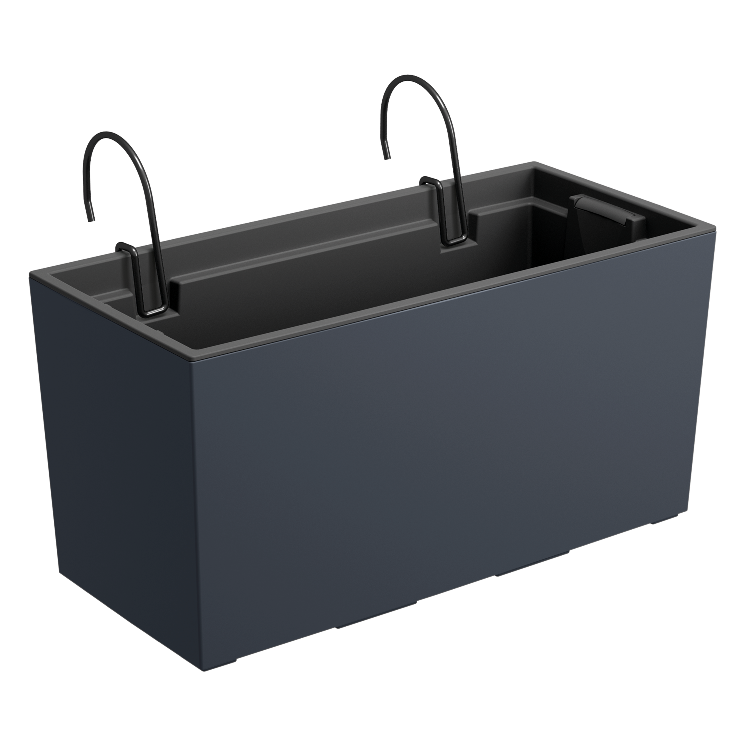 Skrzynka balkonowa wisząca Urbi 39,5x19,5x18,5 cm antracytowa