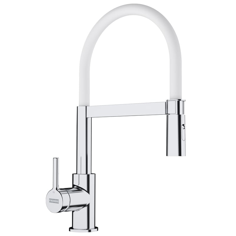 Bateria kuchenna z ruchomą wylewką U 41 cm Lina 2FUN Biała Franke