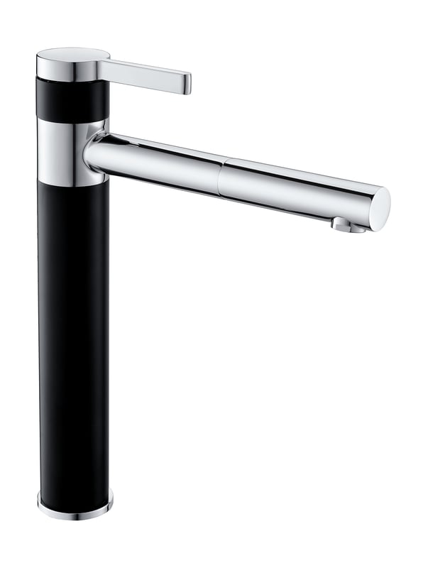 Bateria kuchenna Carla czarny chrom Axis wylewka L 30 cm