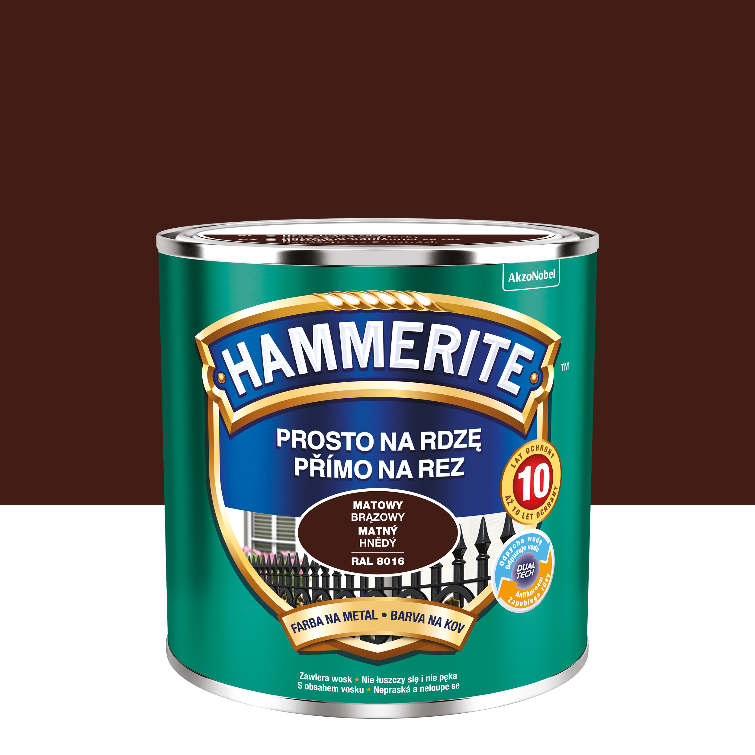 Farba antykorozyjna Prosto na rdzę 0.25 l mat brązowa Hammerite