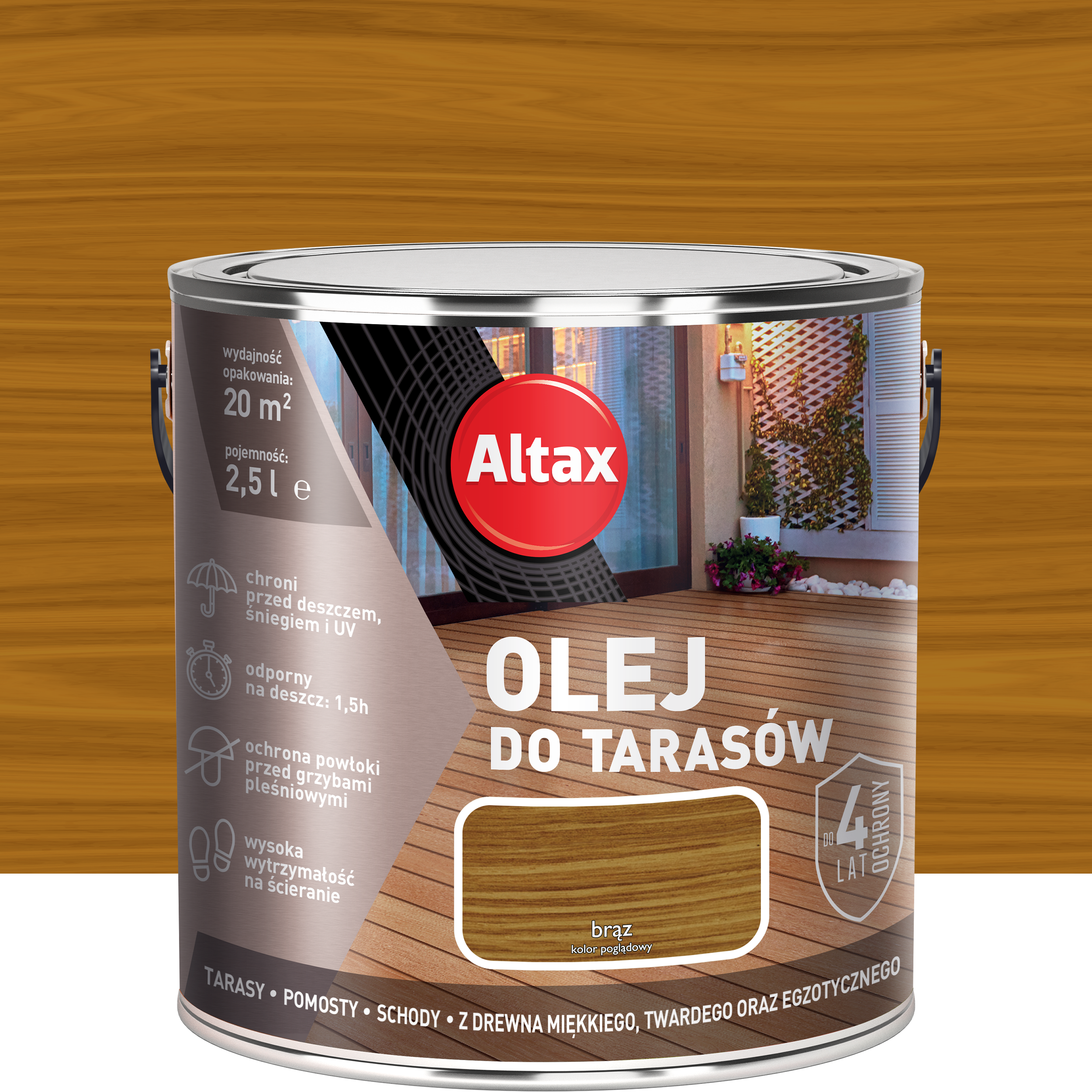 Olej do tarasów Brąz 2.5 l Altax