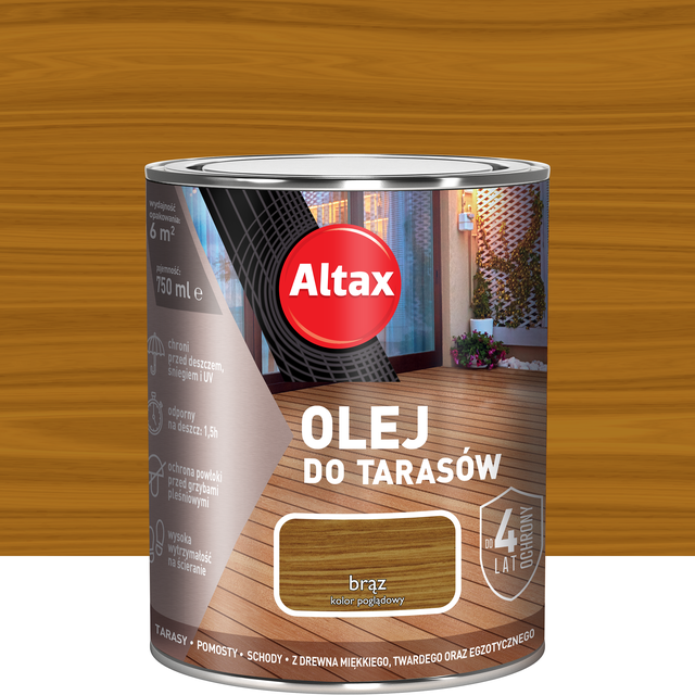 Olej do tarasów Brąz 0.75 l Altax