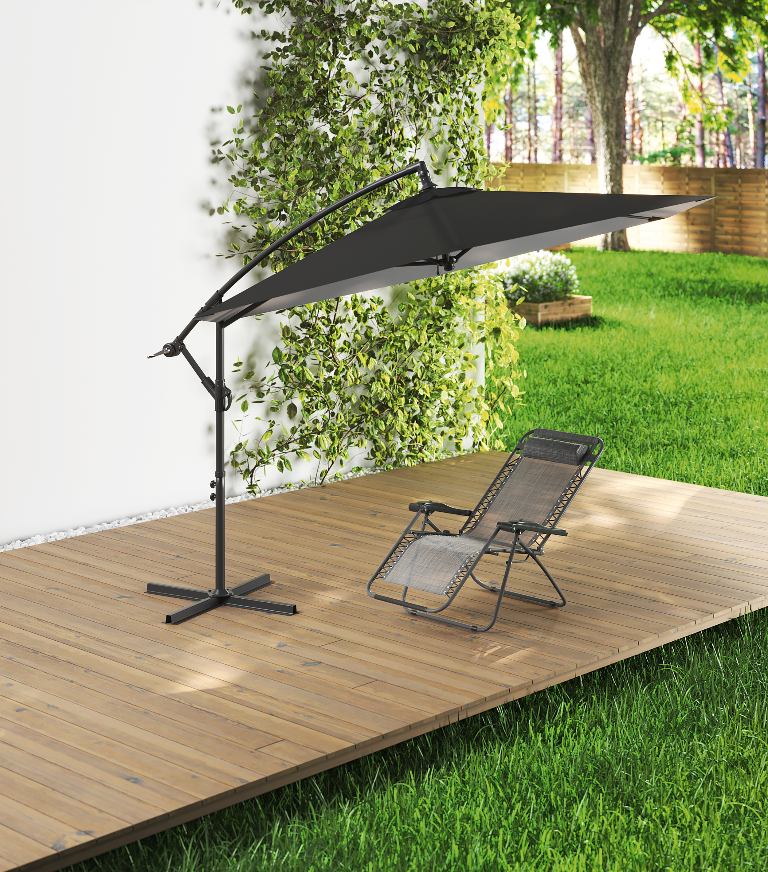 Leżak ogrodowy Zero Gravity antracytowy Eurohit Garden - 2