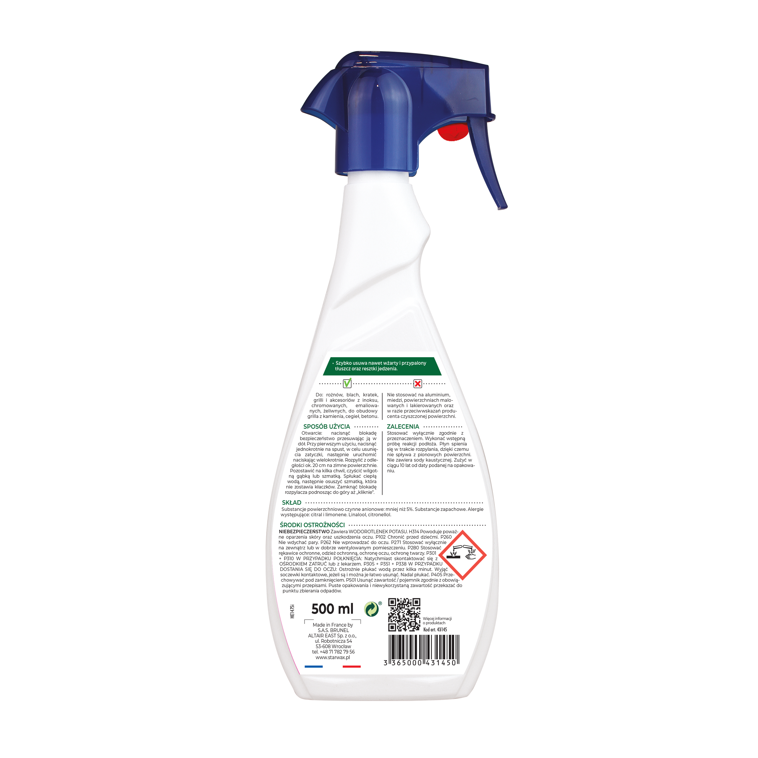 Środek do czyszczenia GRILL 0.5 l STARWAX - 4