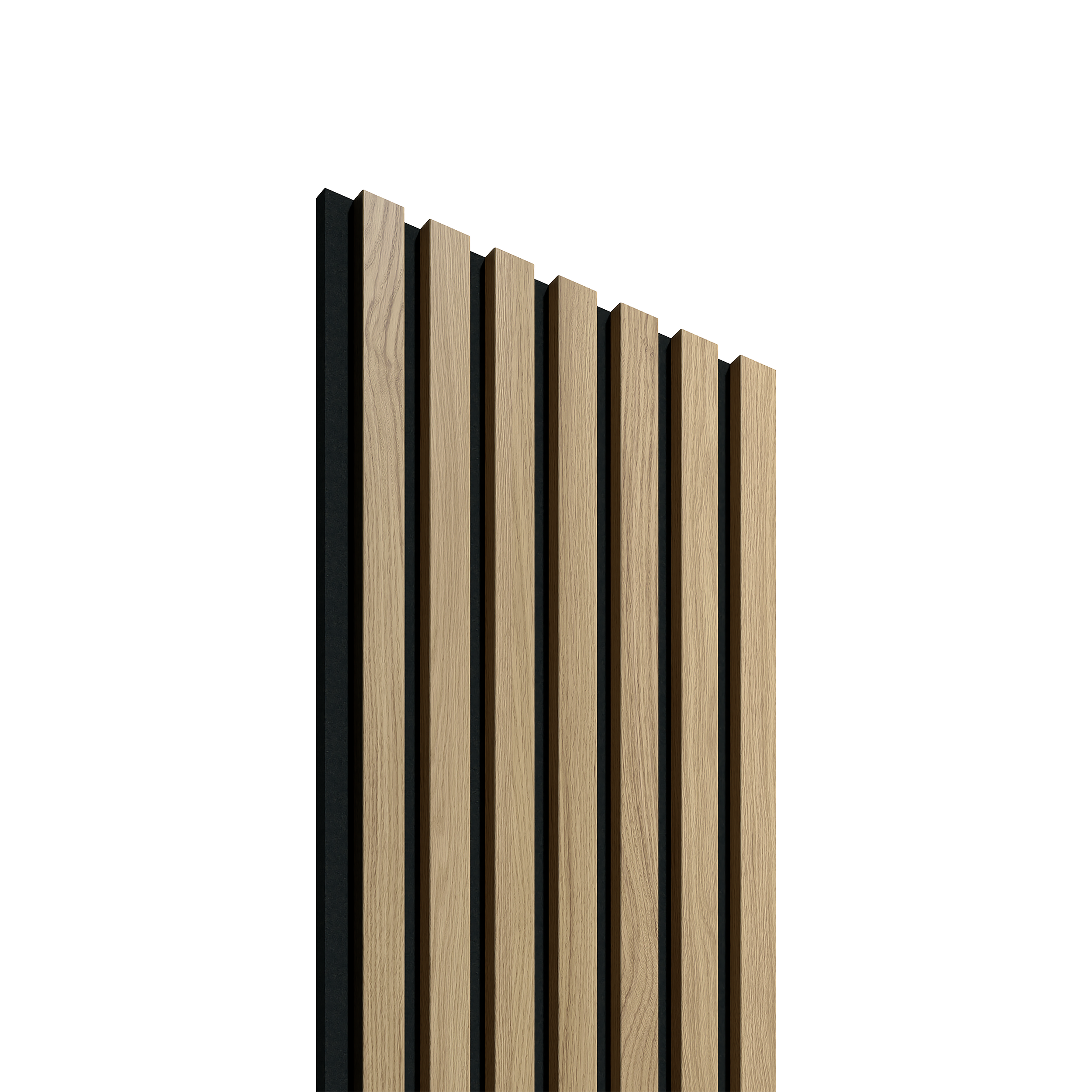 Panele ścienne 3D Lamel na czarnym filcu 265x30 cm Dąb 7 lameli
