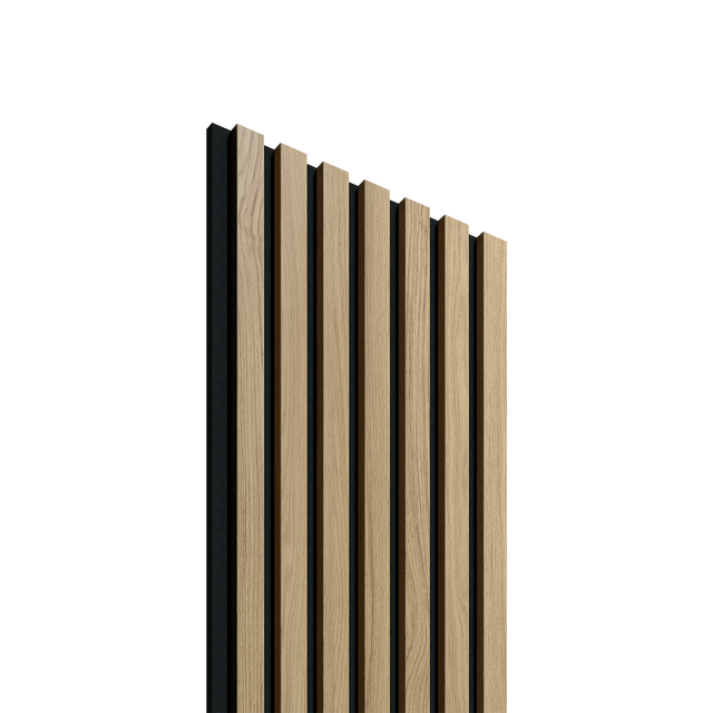 Panele ścienne 3D Lamel na czarnym filcu 265x30 cm Dąb 7 lameli