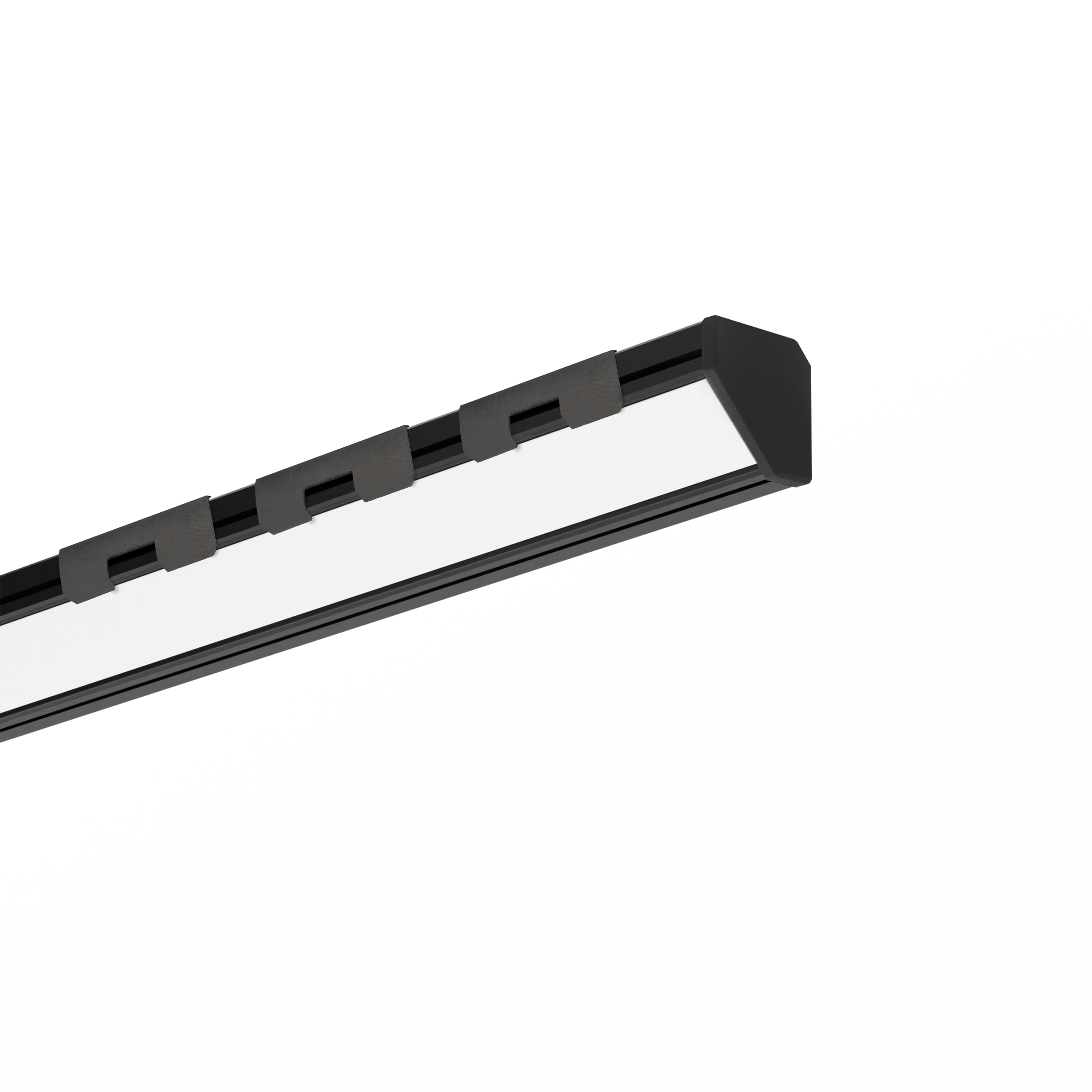 Profil aluminiowy do taśm LED czarny 2 m Kluś