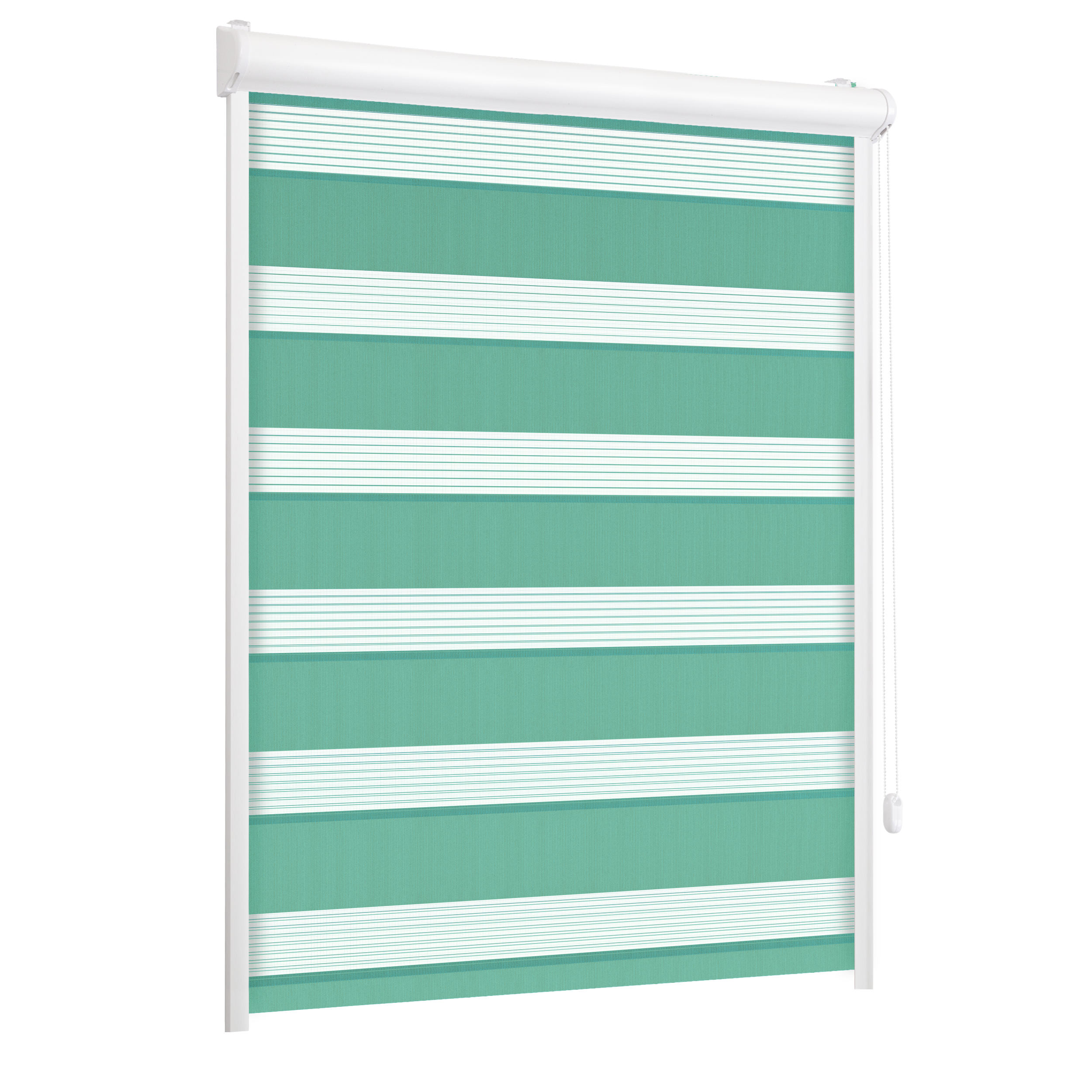 Roleta w kasecie dzień noc Classic turkusowa 70.5 x 220 cm prawa